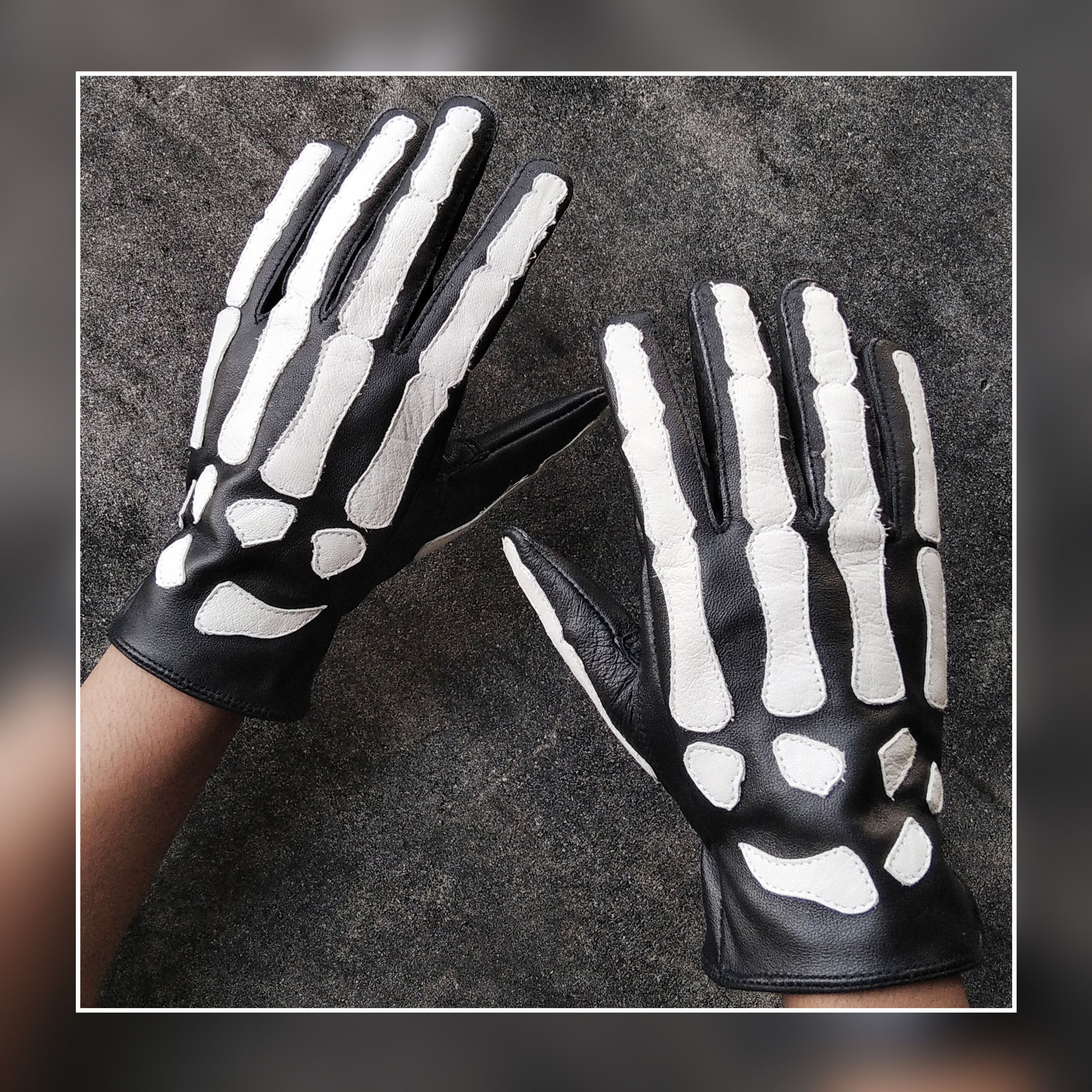 Yasuyuki Ishii Leather Skeleton Gloves Size ONE SIZE - 1 Thumbnail