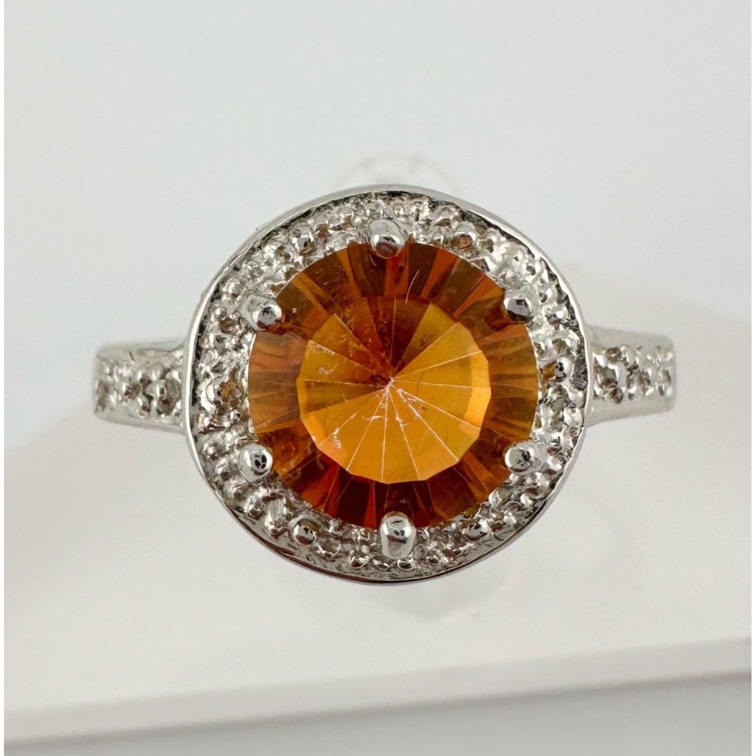 Other Beautiful 2.11 Carat Golden Citrine Ring with Small Diamond Size ONE SIZE - 1 Thumbnail