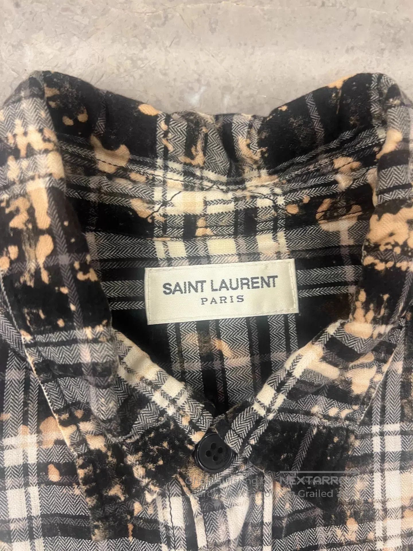 Saint Laurent Paris Multi Plaid Distressed Button. Size US S / EU 44-46 / 1 - 4 Thumbnail