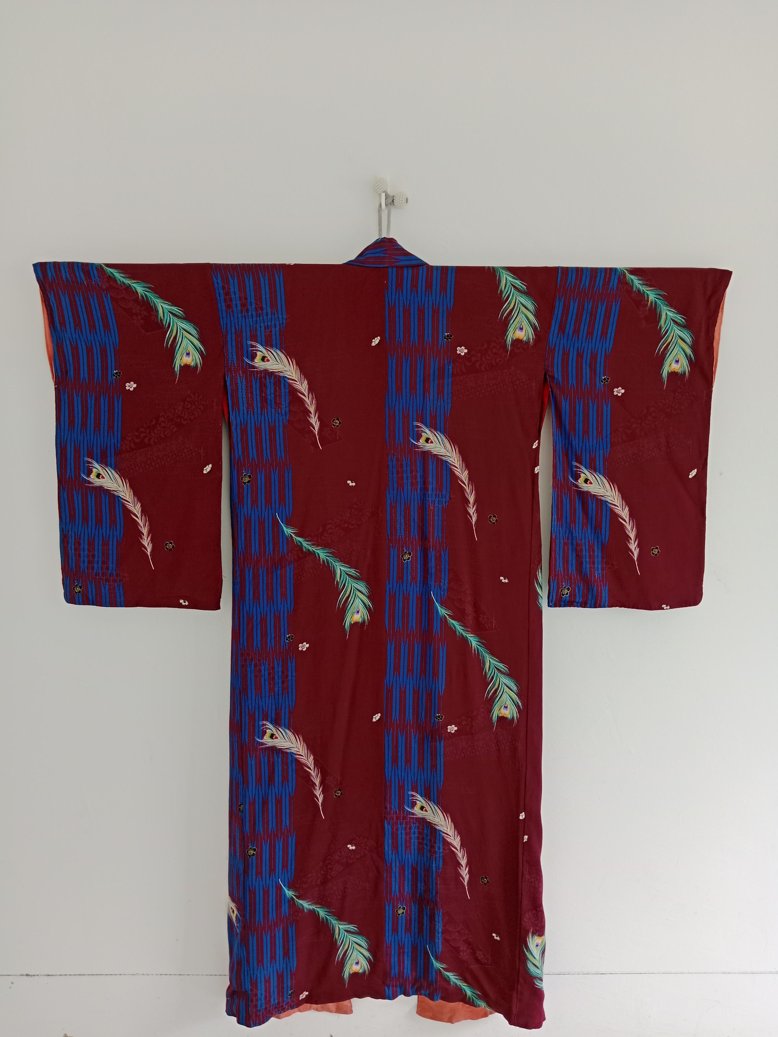Japanese Brand × Vintage Vintage Yukata Silk Kimono Nice Motif Japanese Brand Size ONE SIZE - 3 Thumbnail
