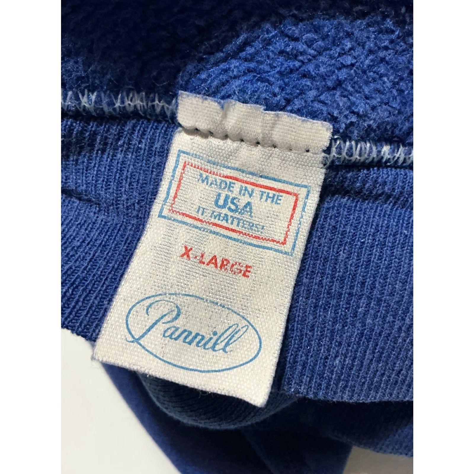 Vintage VINTAGE Pannill Hoodie Blue Pullover 50/50 Fleece Made In USA XL Men Size US XL / EU 56 / 4 - 5 Thumbnail