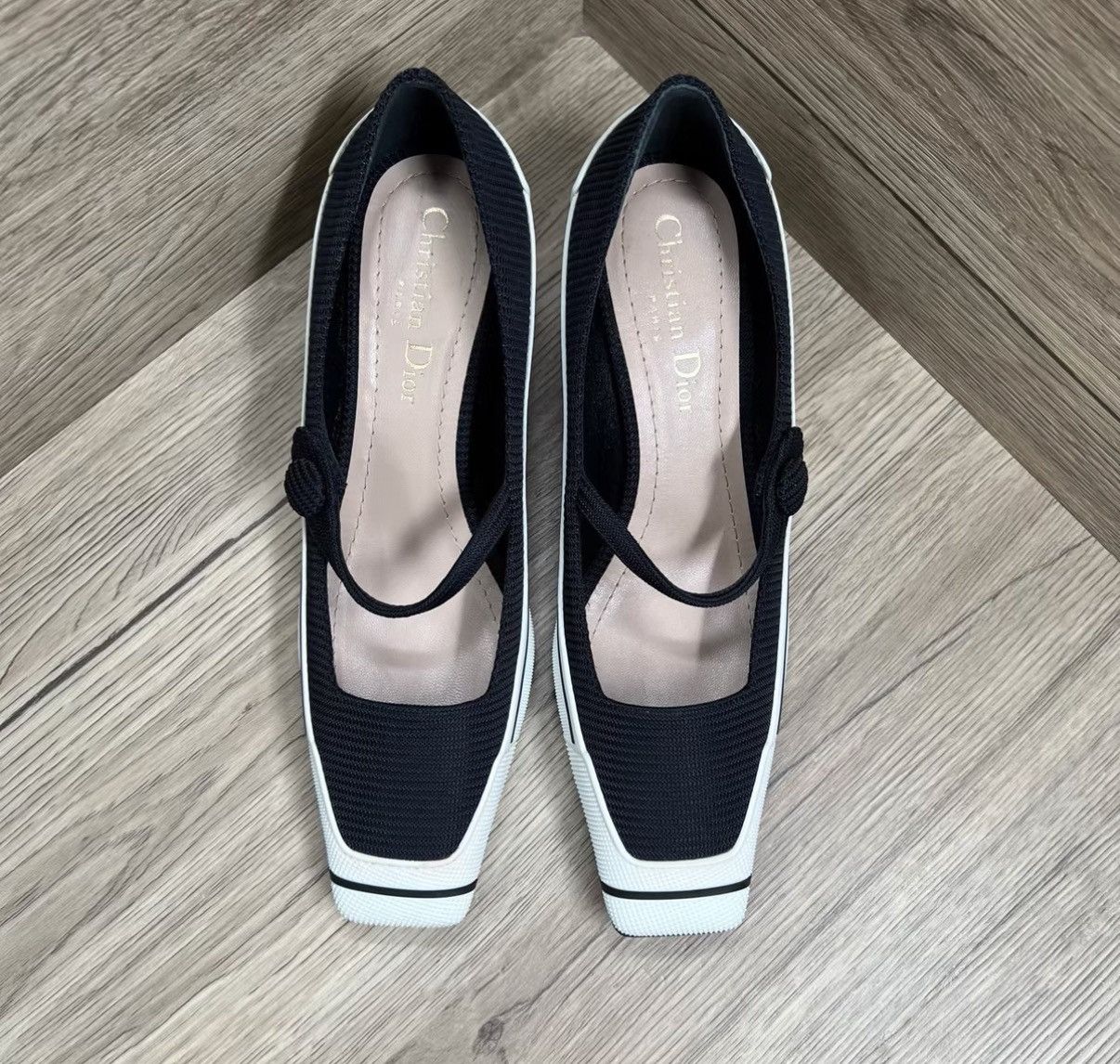 Dior Dior D-Motion Black & White Square Toe High Heels J41 Size US 7 / IT 37 - 3 Thumbnail