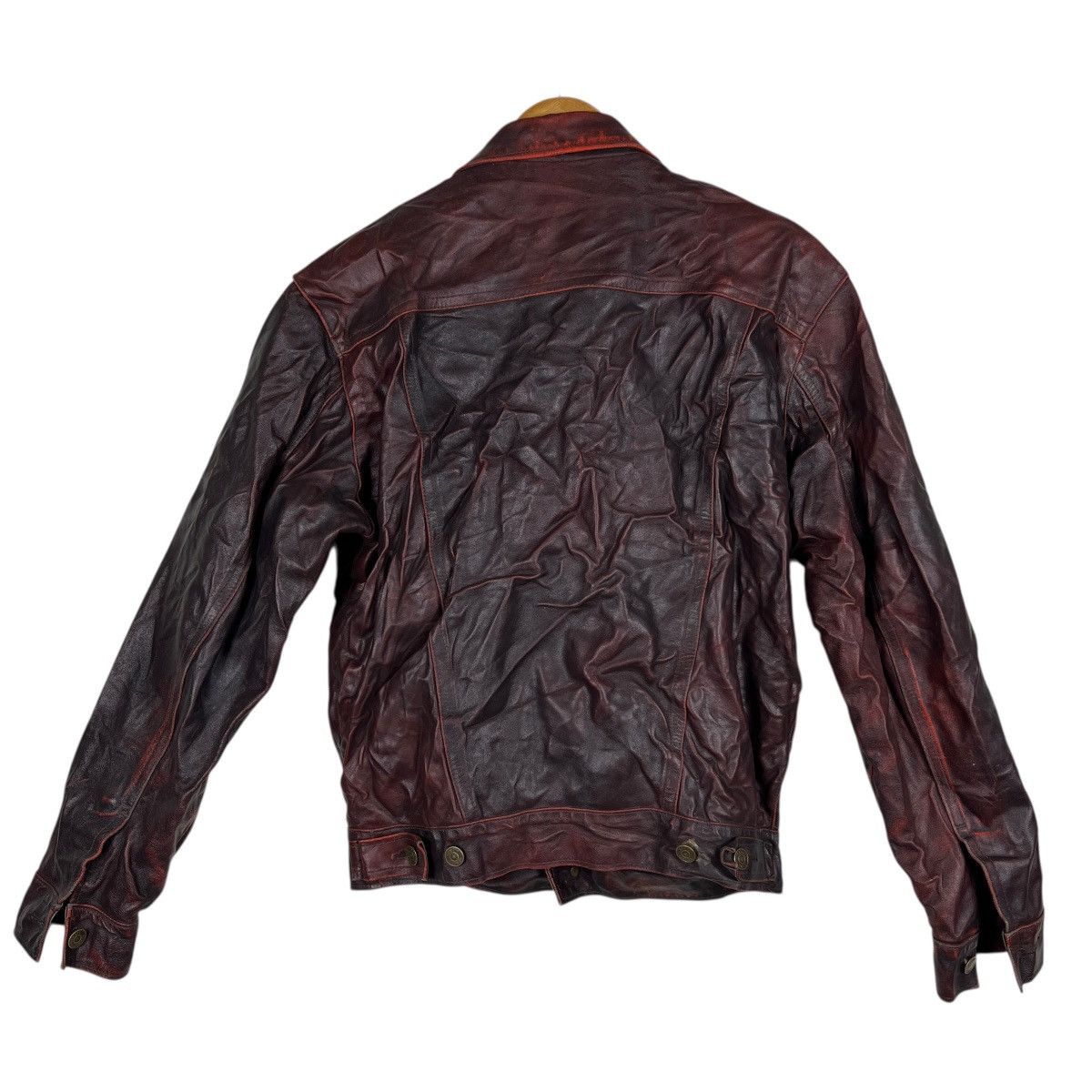 Schott 🔥 Vintage Schott Scartish Wrinkle Leather Jacket made In Usa Size US S / EU 44-46 / 1 - 4 Thumbnail