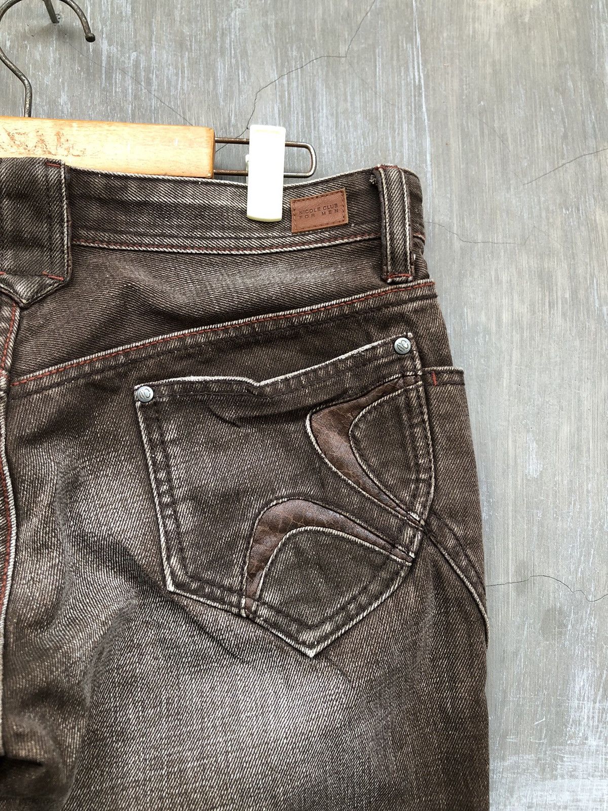Japanese Brand × Le Grande Bleu (L.G.B.) THRASHED💥 Nicole Club For Men Washed Denim Size US 32 / EU 48 - 10 Thumbnail