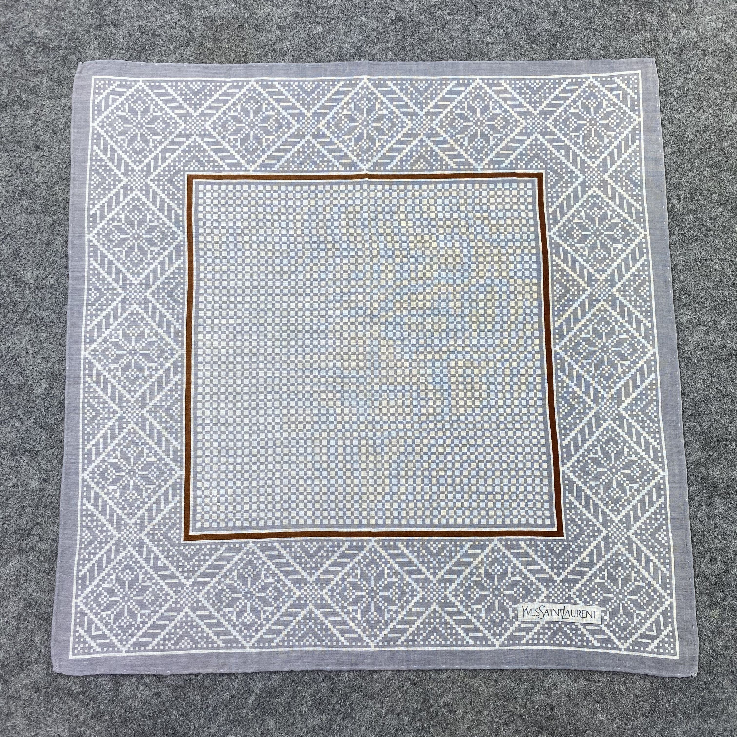 Yves Saint Laurent Yves Saint Larent Handkerchief Neckerchief Bandana-B1629 Size ONE SIZE - 3 Thumbnail