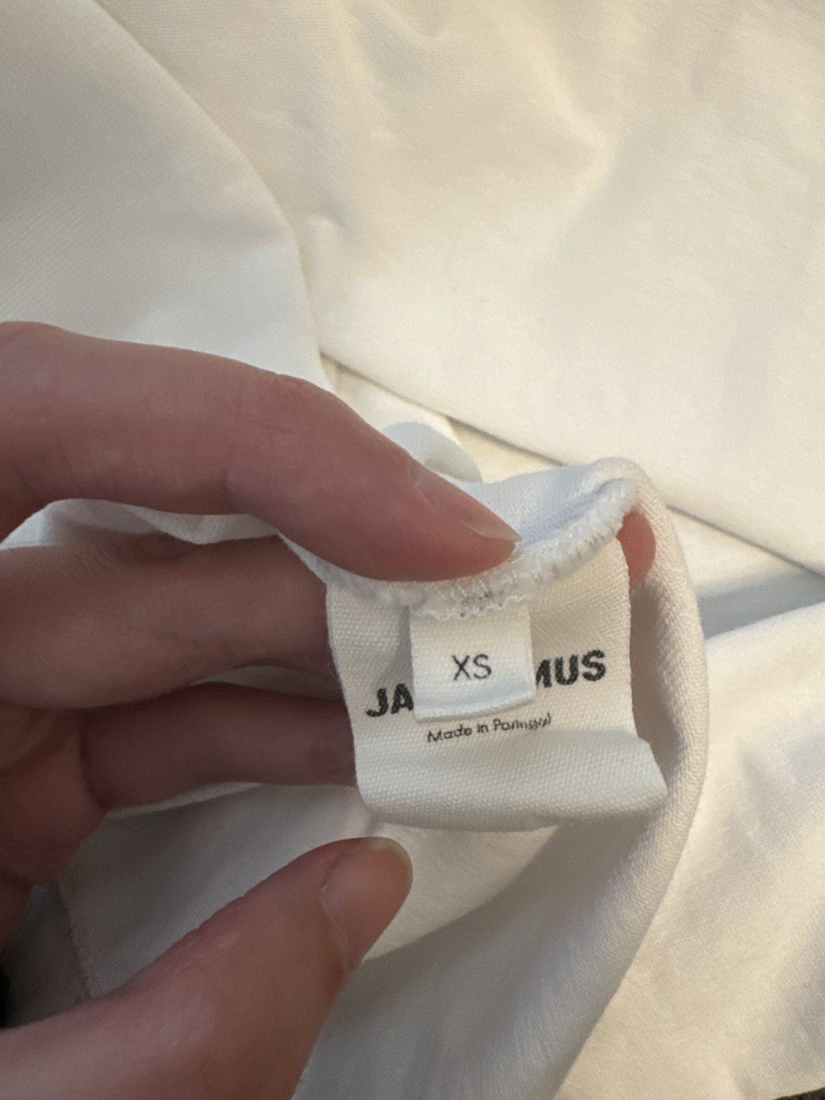 Jacquemus Jacquemus Long Sleeve Paste Logo T-Shirt in White Size US XS / EU 42 / 0 - 6 Thumbnail