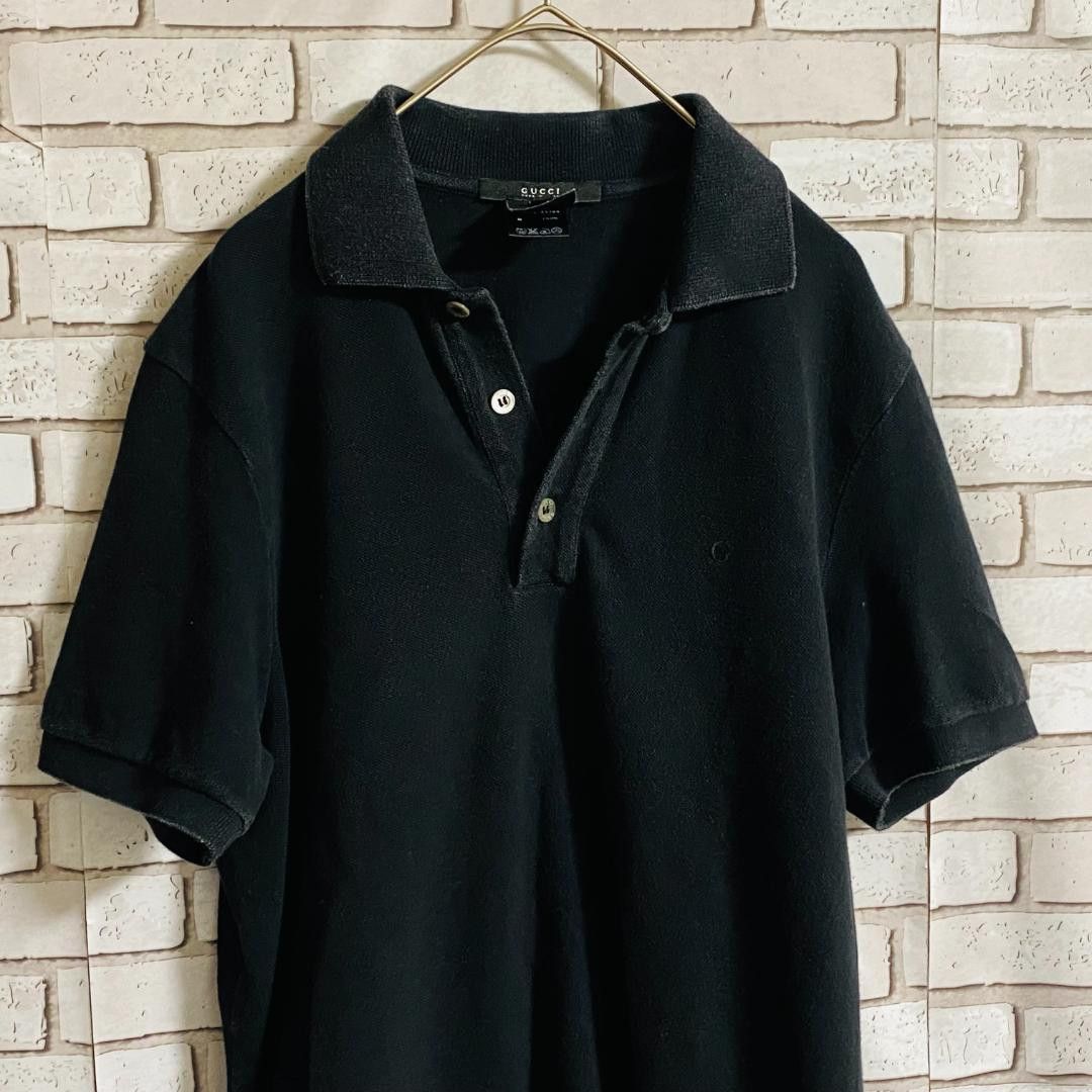 image of Gucci Logo Polo T- in Black, Men's (Size Small)