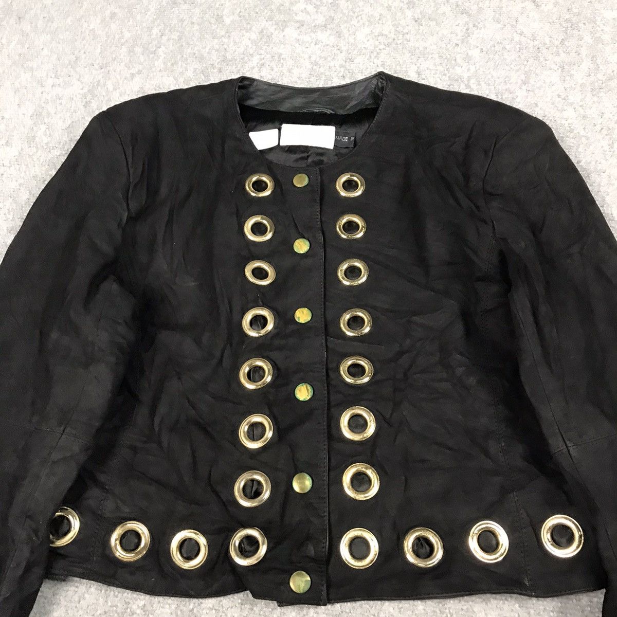 If Six Was Nine × Otto 💀OTTO LEATHER SNAP BUTTON CROPPED JACKET Size S / US 4 / IT 40 - 2 Thumbnail