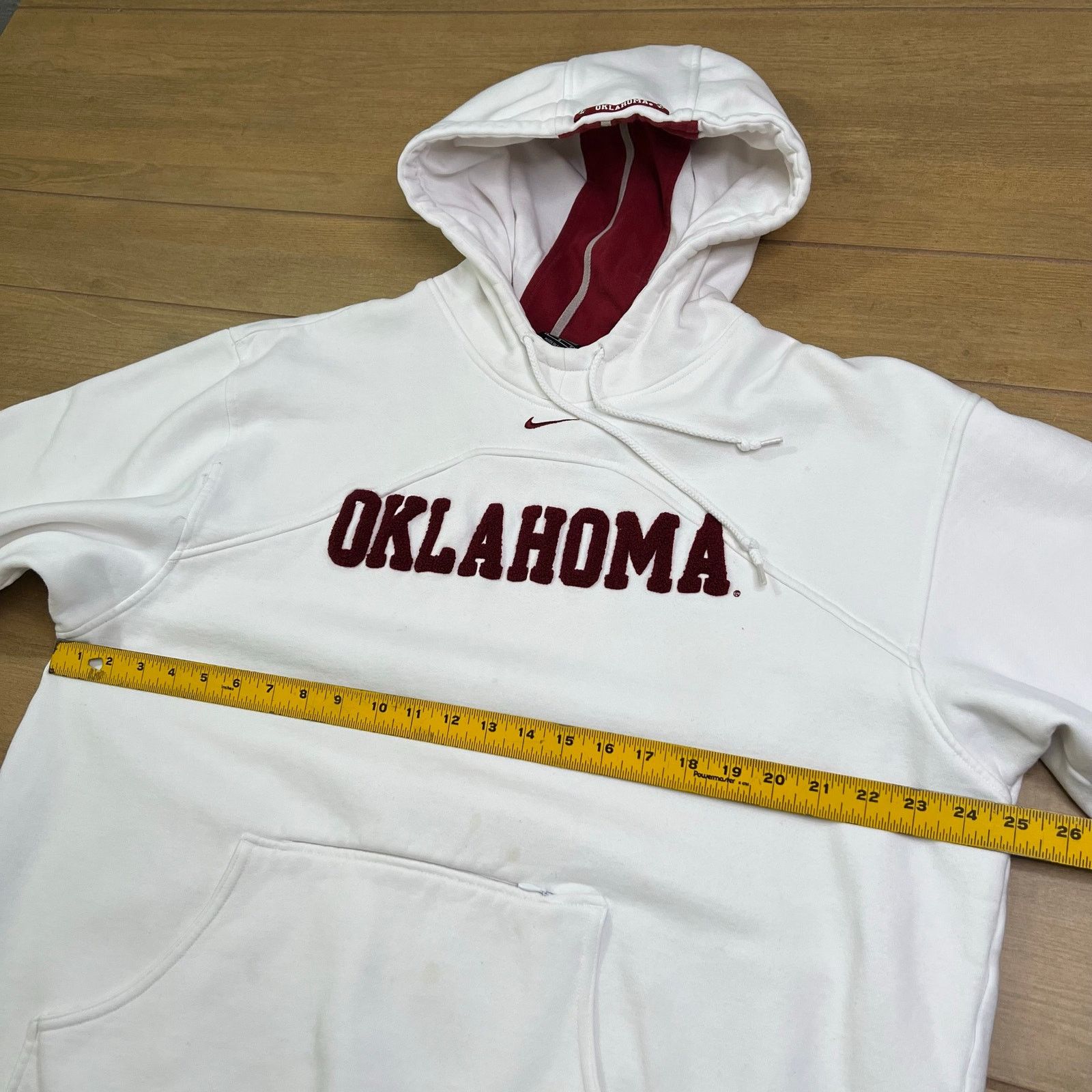 Nike Nike Team Oklahoma Sooners Hoodie White Red Swoosh Mens L Size US L / EU 52-54 / 3 - 4 Thumbnail