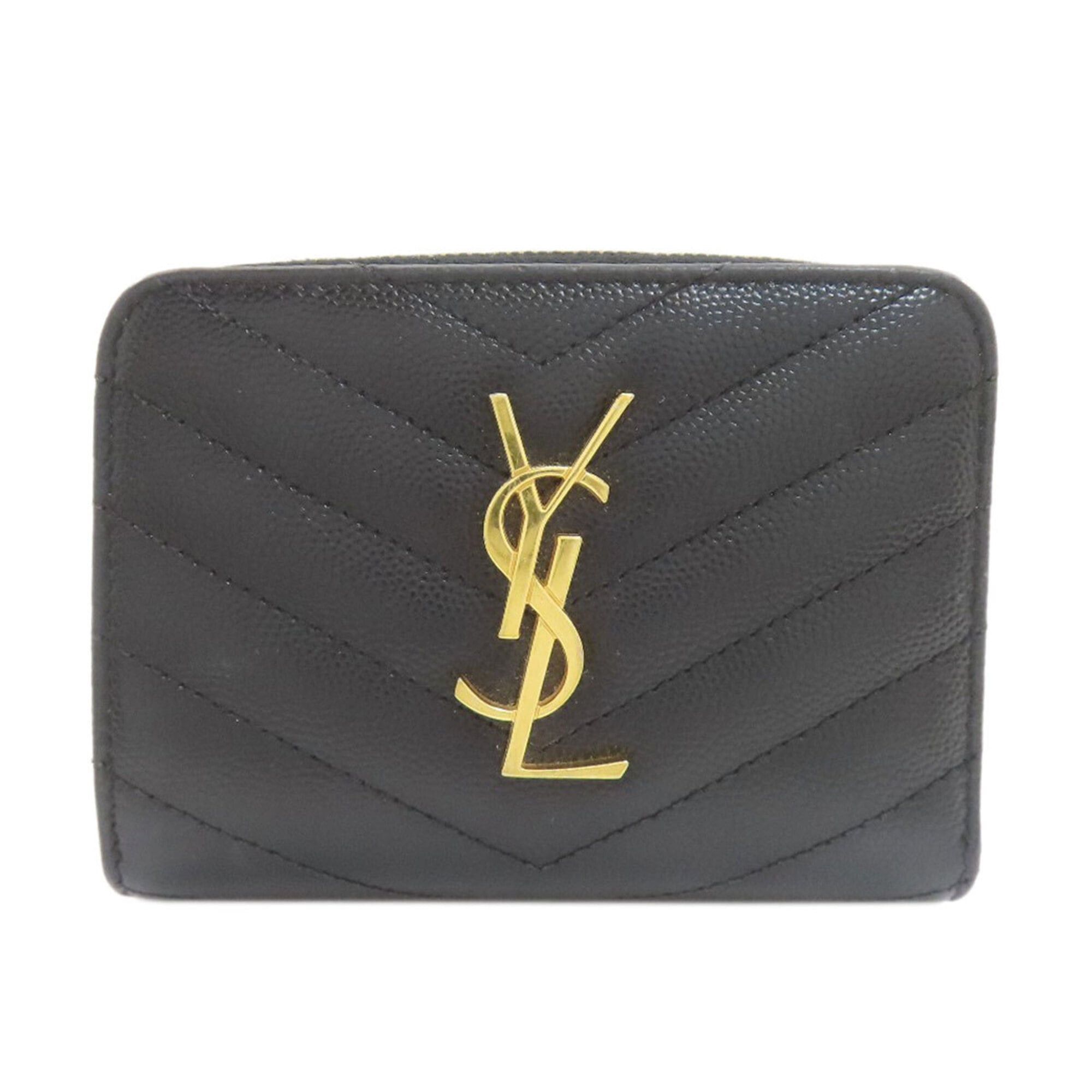Yves Saint Laurent Yves Saint Laurent Cassandra Stitch Bi-fold Wallet Leather Women's YVES SAINT LAURENT Size ONE SIZE - 1 Thumbnail