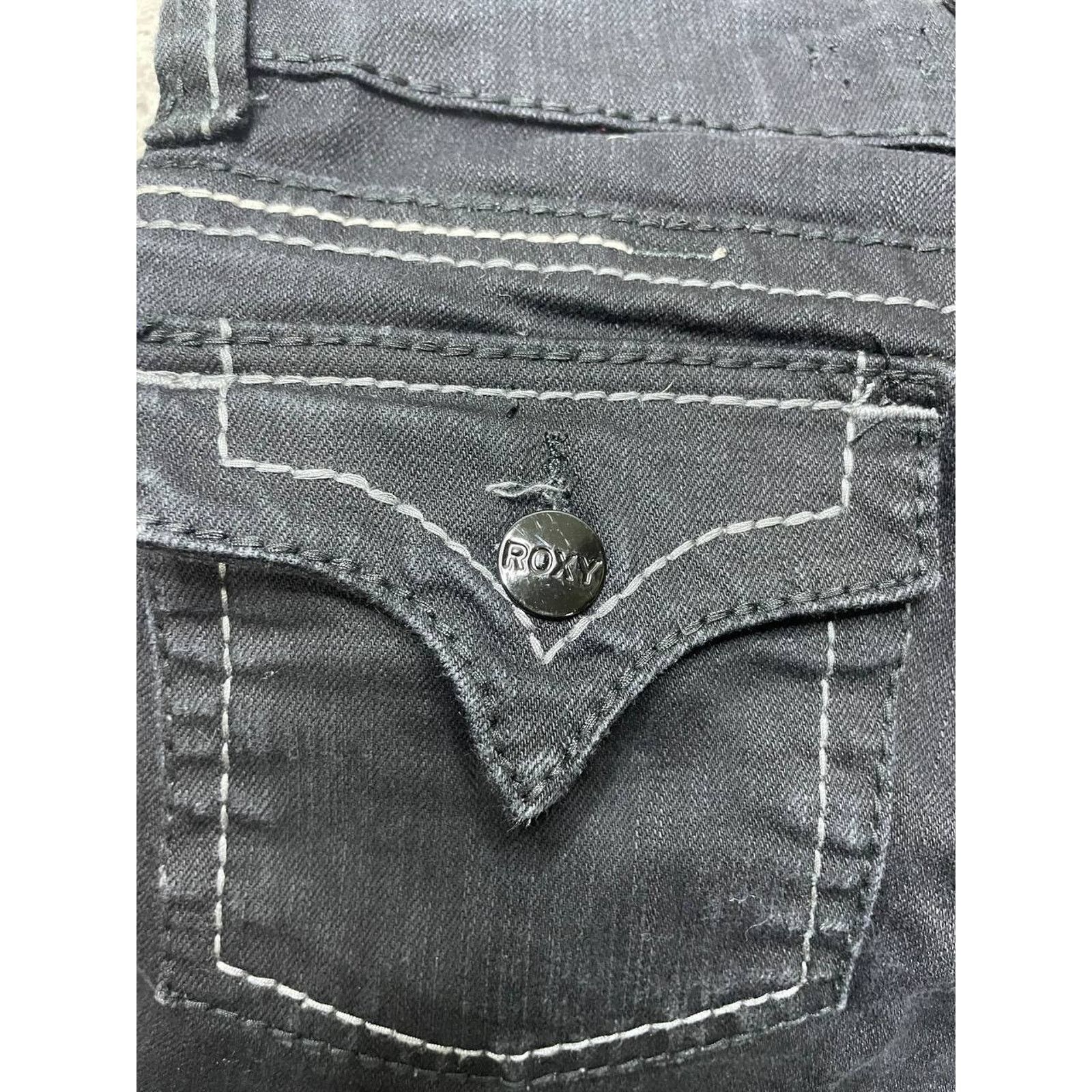 Vintage Vintage Roxy Black Skinny Jeans Size S Low Rise Y2K Style Size 29" - 6 Thumbnail