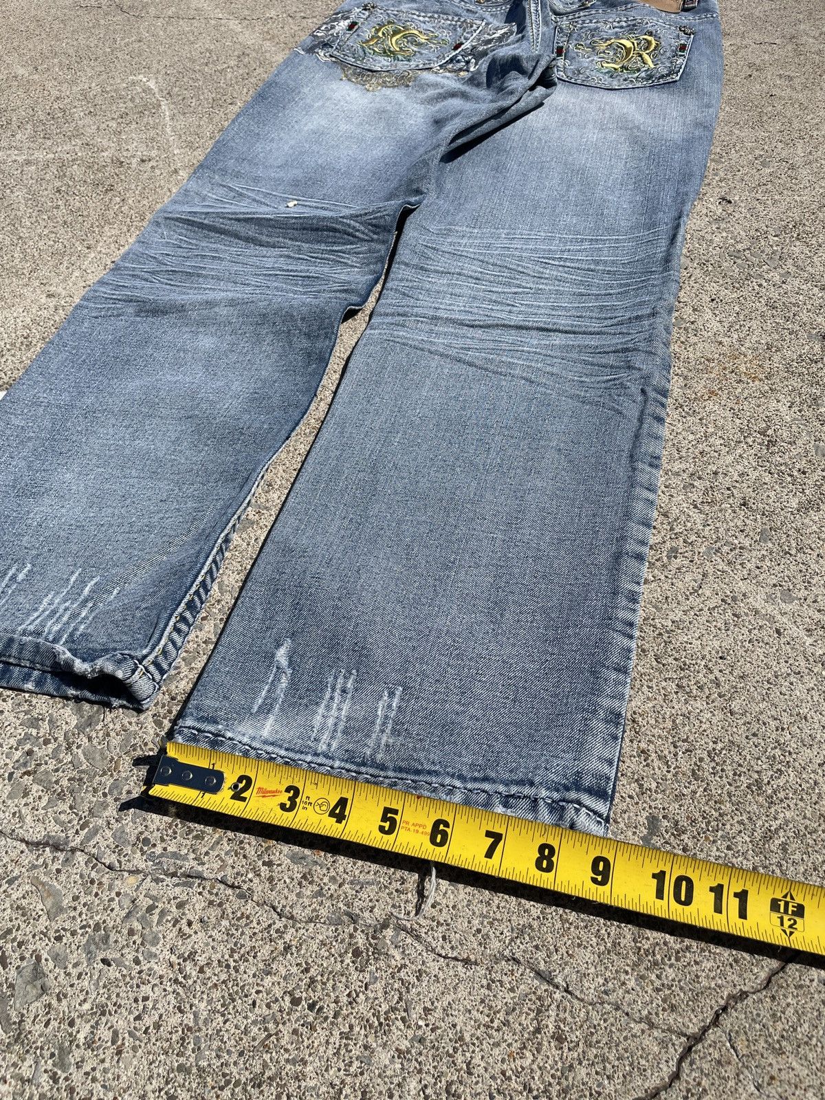 Other Ruthless Art Y2K Embroidered Denim Size US 36 / EU 52 - 13 Thumbnail