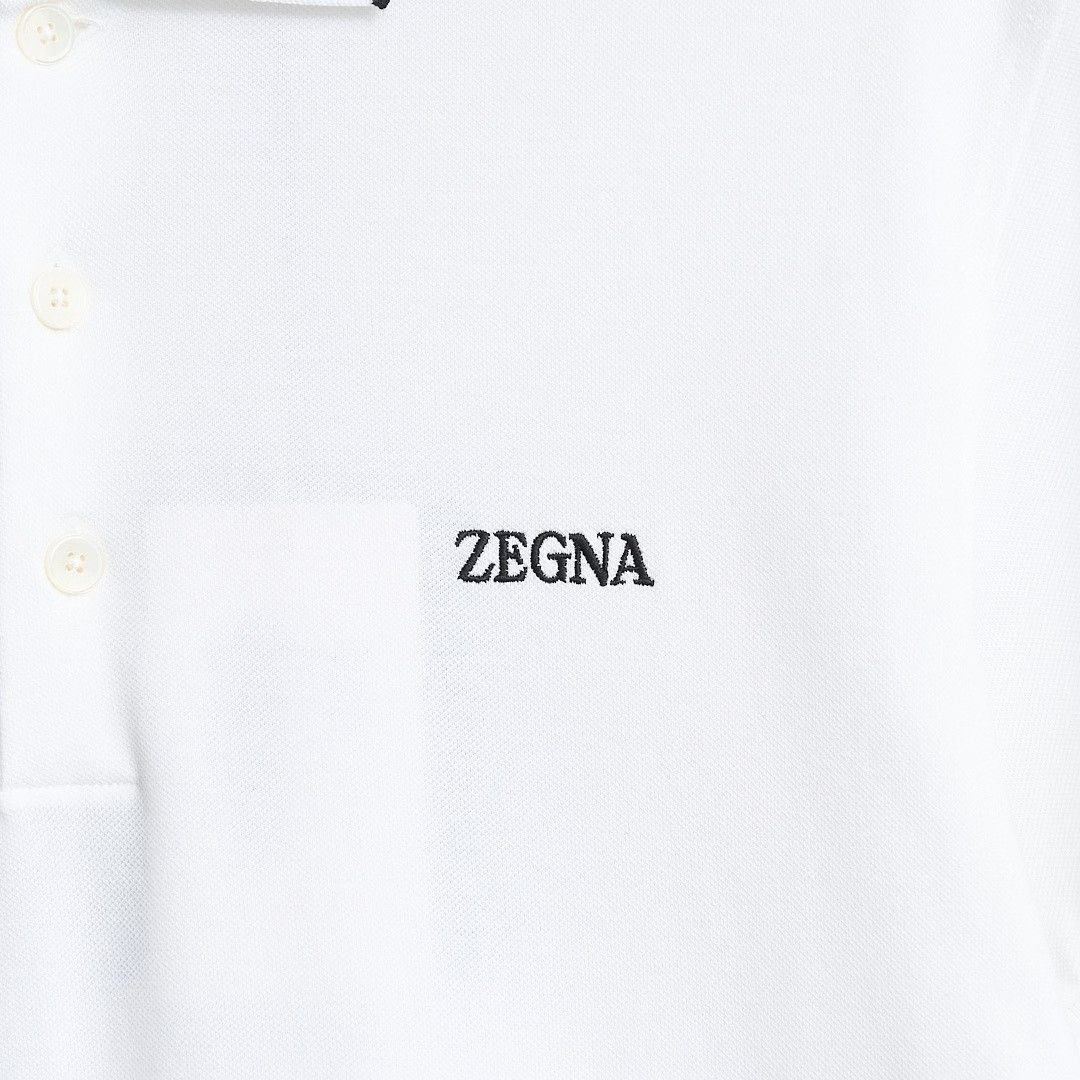 Ermenegildo Zegna ZEGNA Men's Logo Stripe Polo Shirt Size US M / EU 48-50 / 2 - 6 Thumbnail