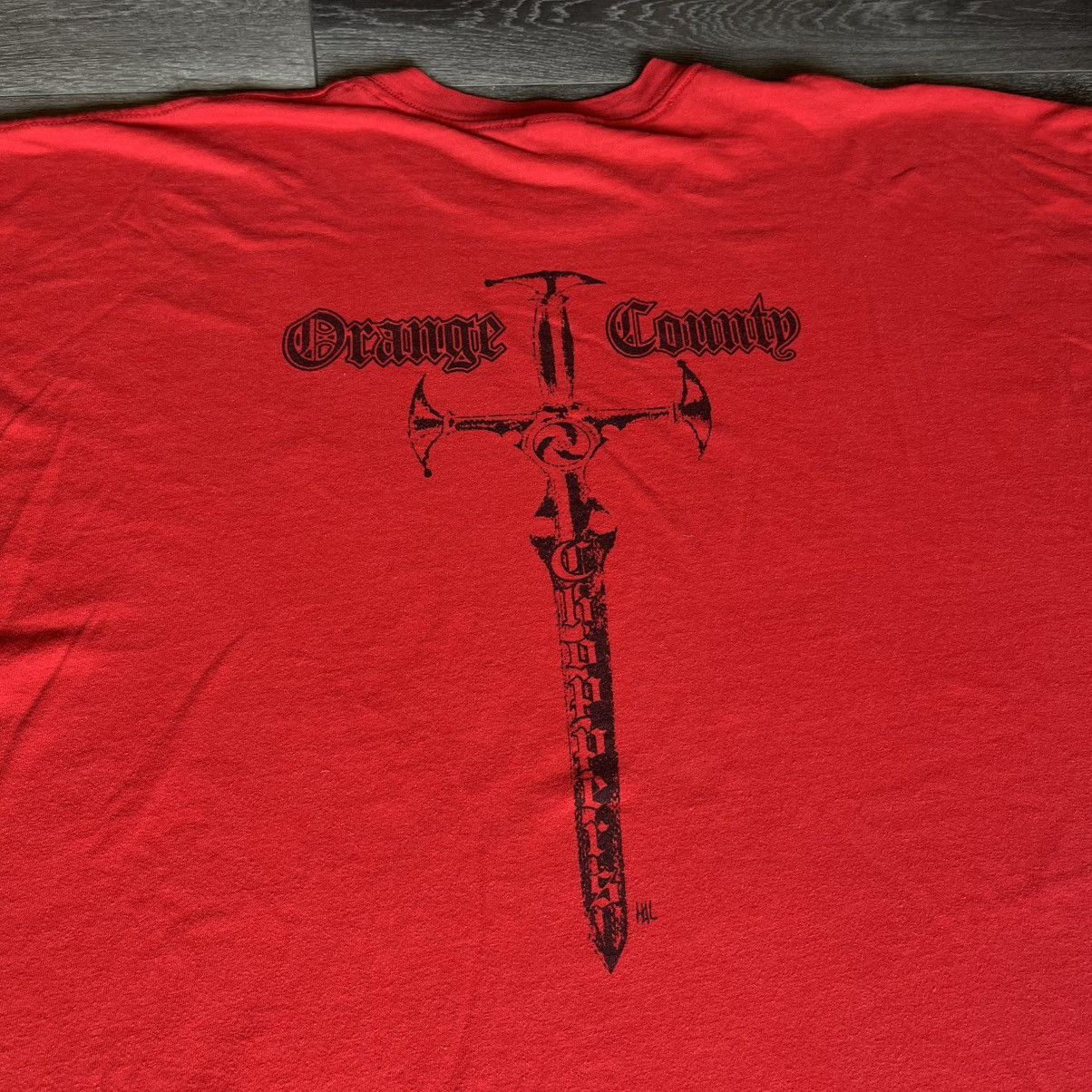 Vintage 2000s Orange County Choppers Sword Graphic Logo Tee