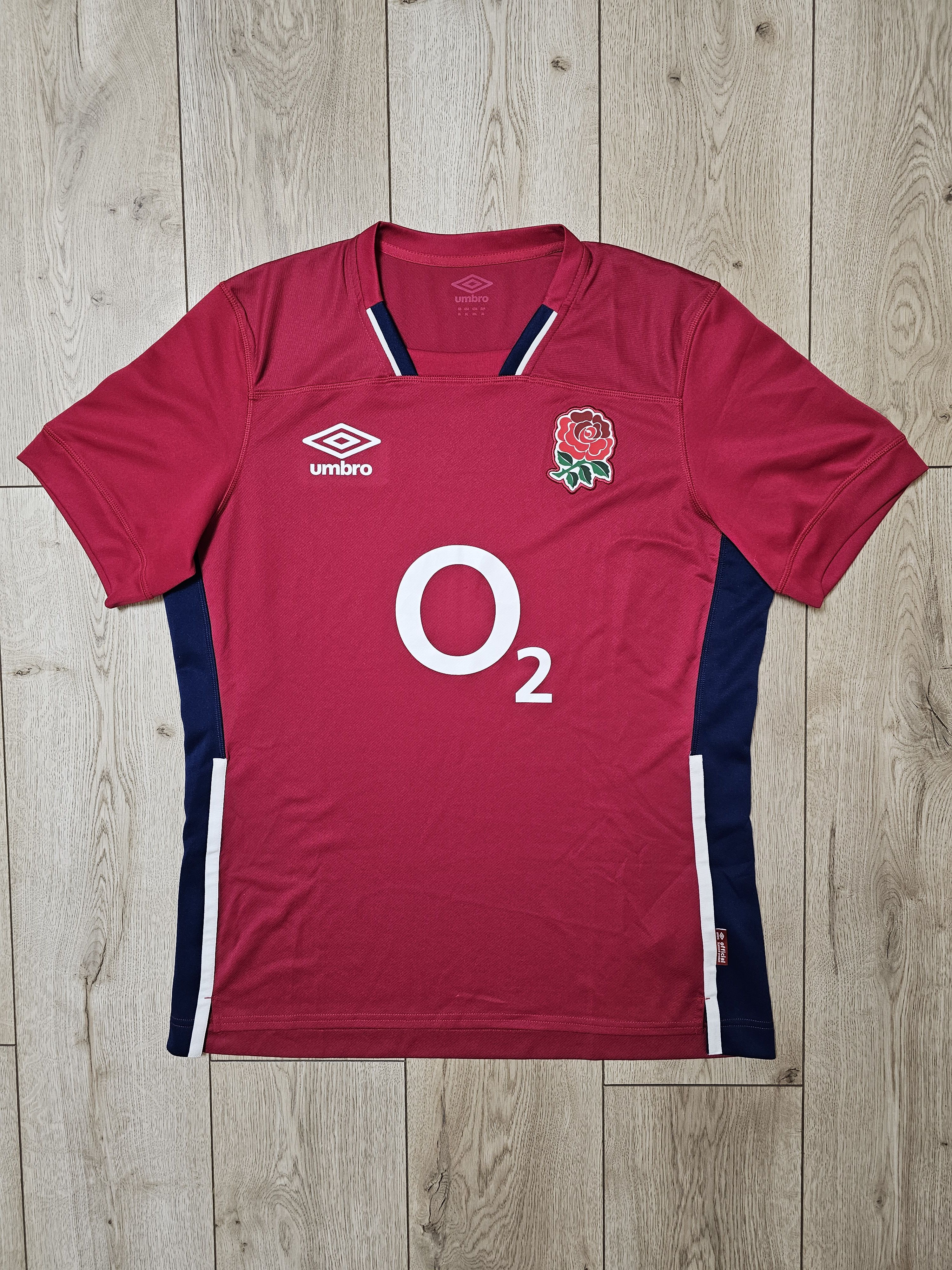 Umbro ENGLAND RUGBY JERSEY 2021 2022 AWAY RUGBY RED SHIRT Size US XL / EU 56 / 4 - 1 Thumbnail