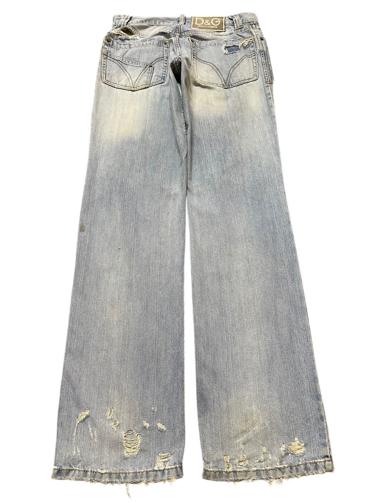 Dolce & Gabbana Vintage Dolce Gabbana Mud Faded Wash Distressed Loose Jeans Size US 31 - 2 Thumbnail