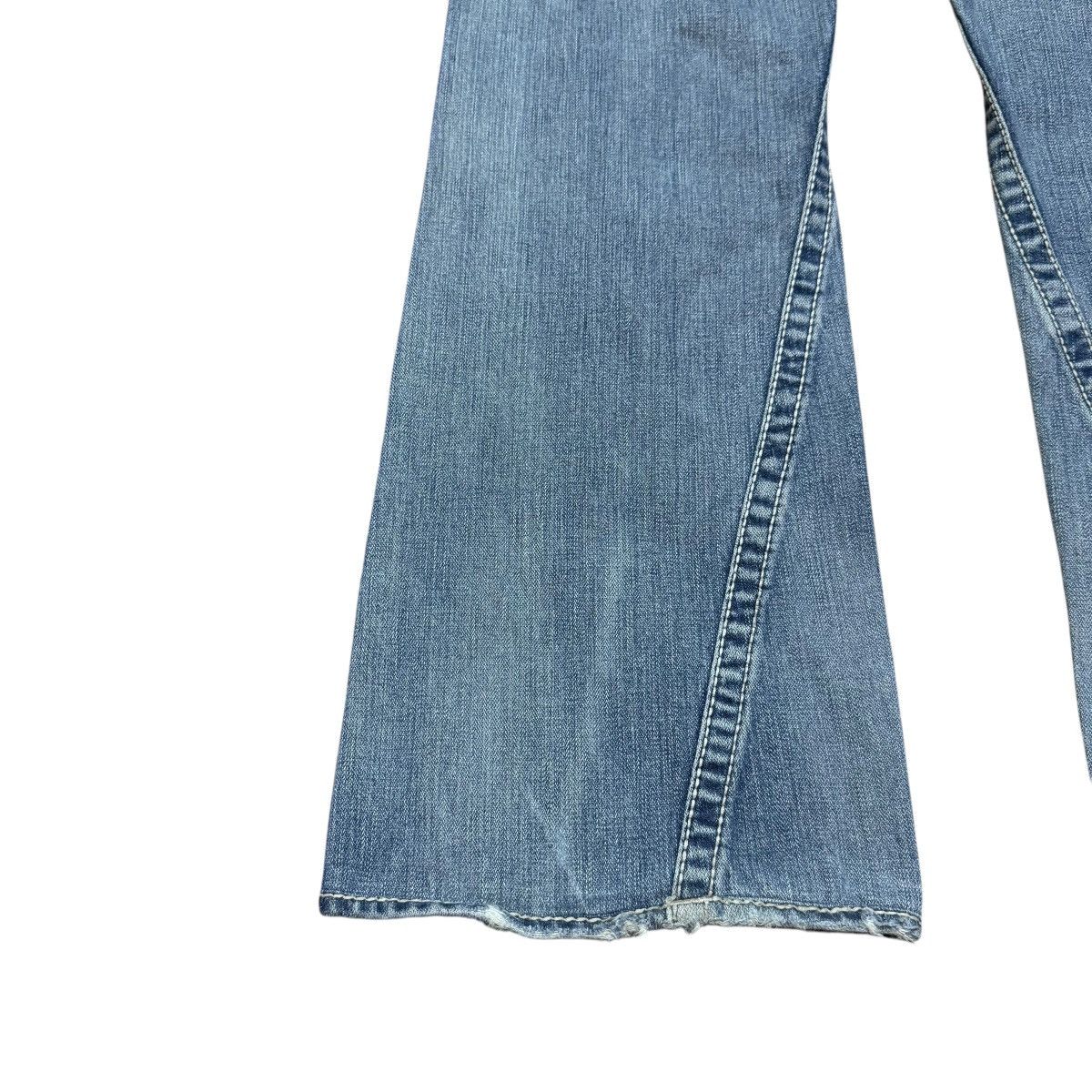 True Religion True Religion Joey Big T Distressed Denim Flare Jeans Size US 31 - 15 Thumbnail