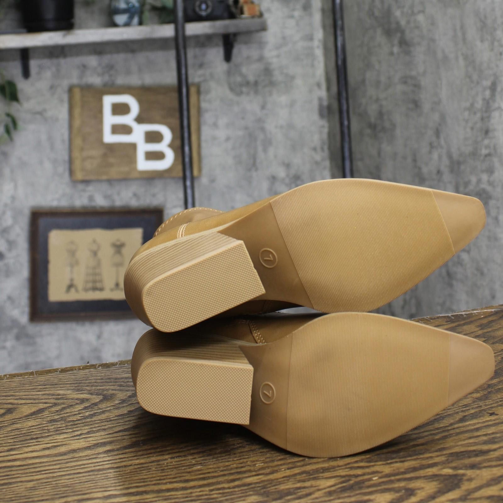 Other Universal Thread Aubree Ankle Boots 88375051 Tan Brown 7m Size US 7 / IT 37 - 5 Thumbnail