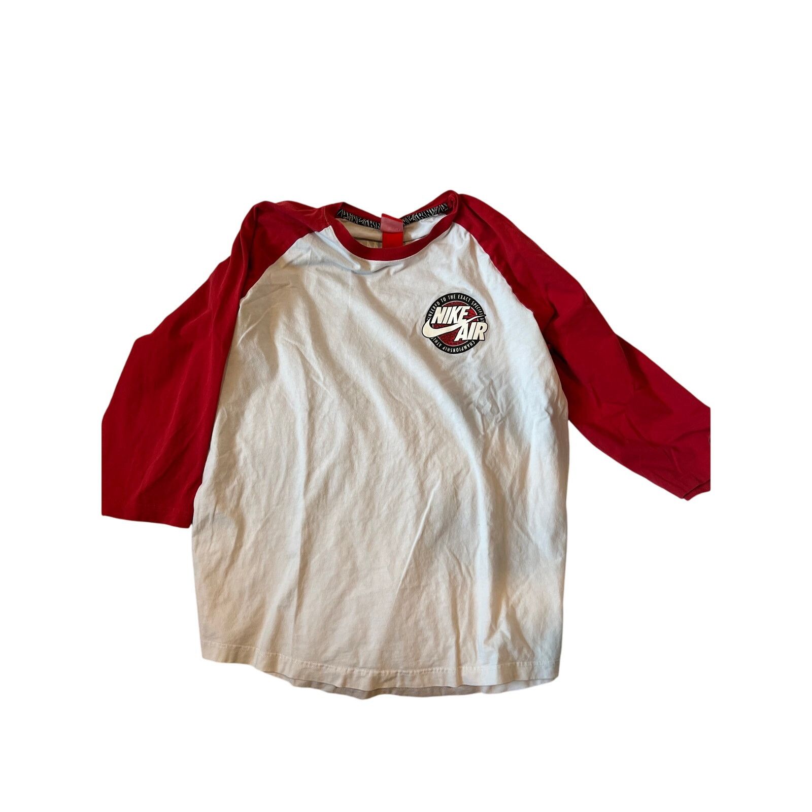 Nike The Nike Air Three Qtr Sleeve Red White T-Shirt Mens L Size US L / EU 52-54 / 3 - 1 Thumbnail