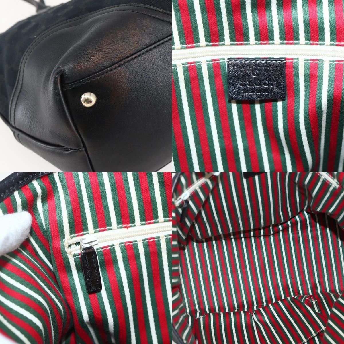 Gucci GUCCI GG Canvas Abbey Tote Bag Black Gold Size ONE SIZE - 11 Thumbnail