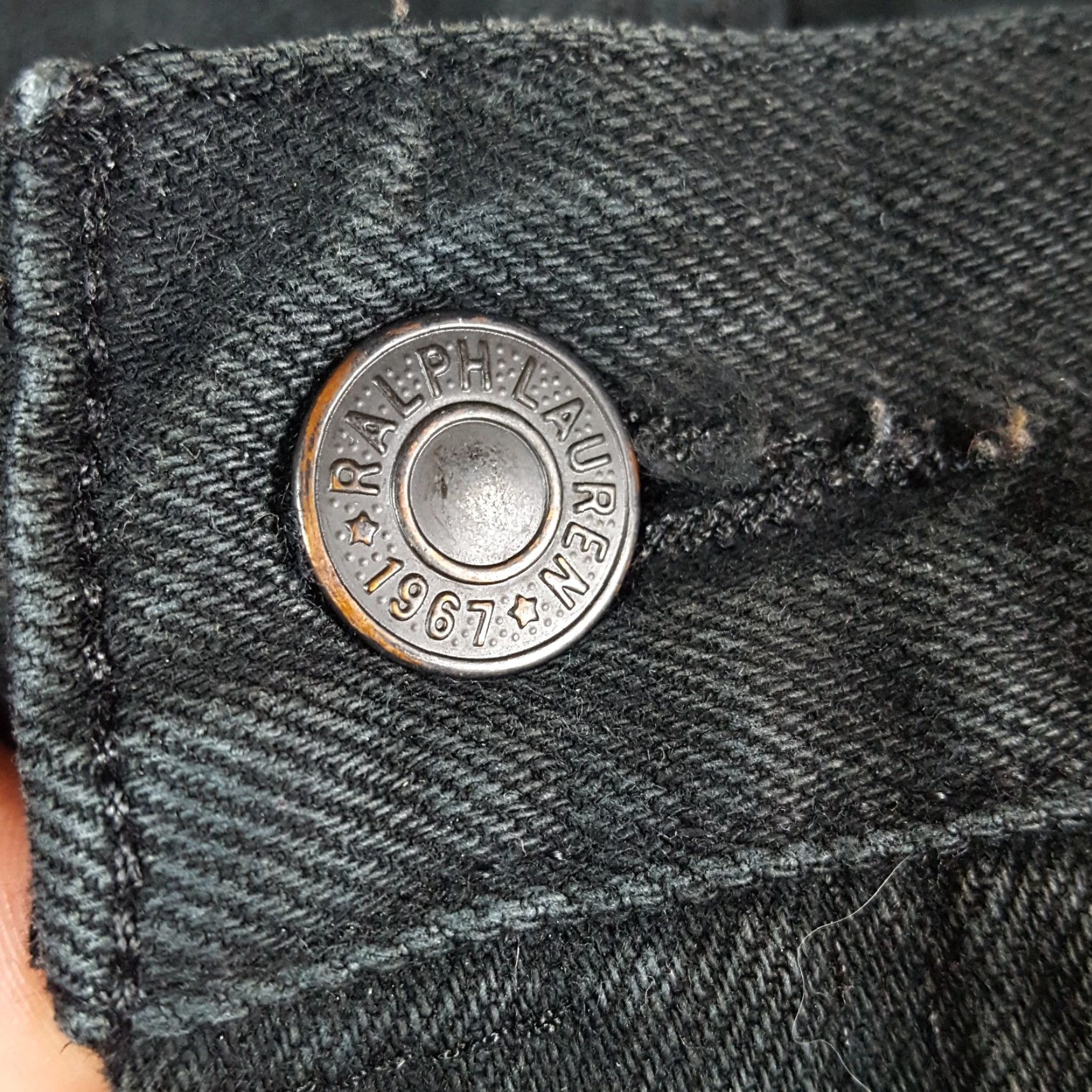Polo Ralph Lauren Polo Ralph Lauren Black Denim Jeans Men's 36x30 Straight RL Jeans Vintage 90s Punk Grunge Retro Workwear 5-Pocket Mens Size US M / EU 48-50 / 2 - 5 Thumbnail