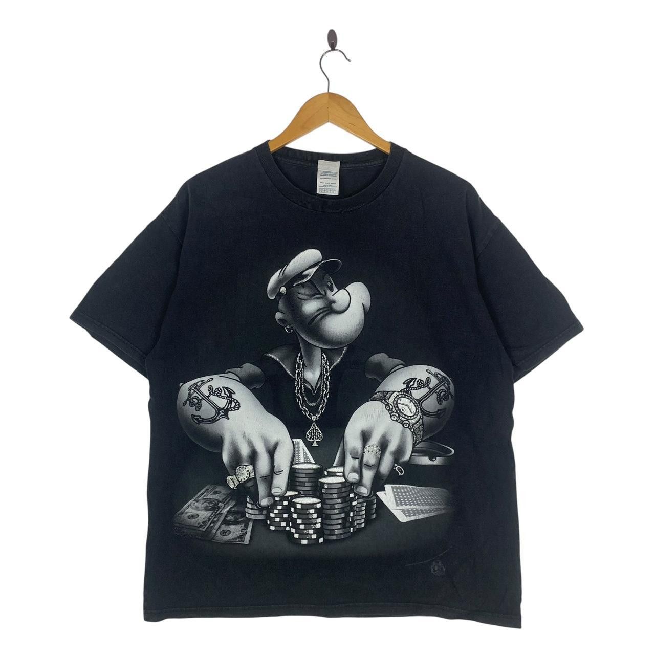Vintage Vintage 2006 POPEYE THE SAILOR MAN Poker Cartoon Tee Shirt Size L / US 10 / IT 46 - 1 Thumbnail