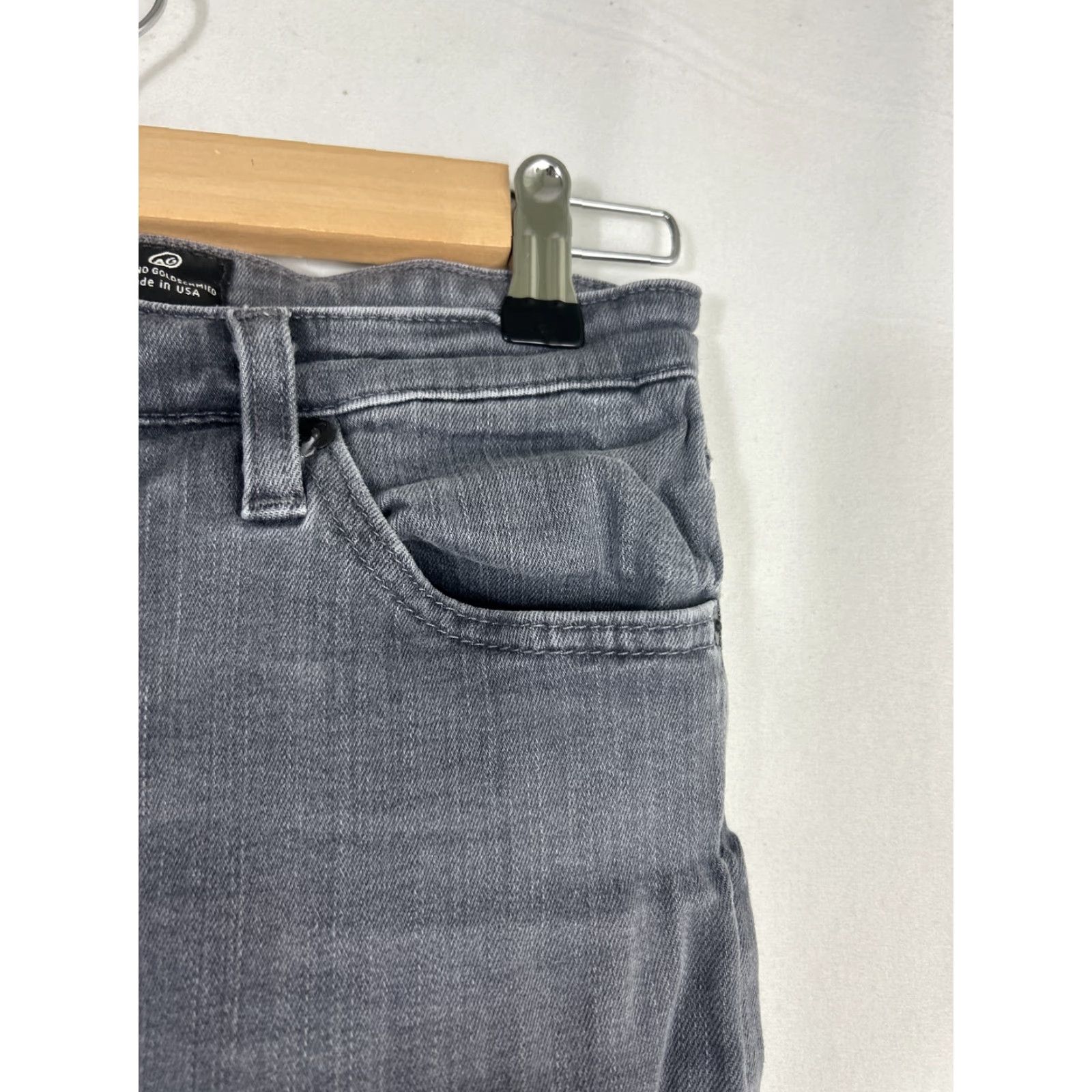 Vintage AG Adriano Goldschmied The Stevie Slim Straight Jeans 28x29 Gray Mens Jeans Size US 28 / EU 44 - 5 Thumbnail
