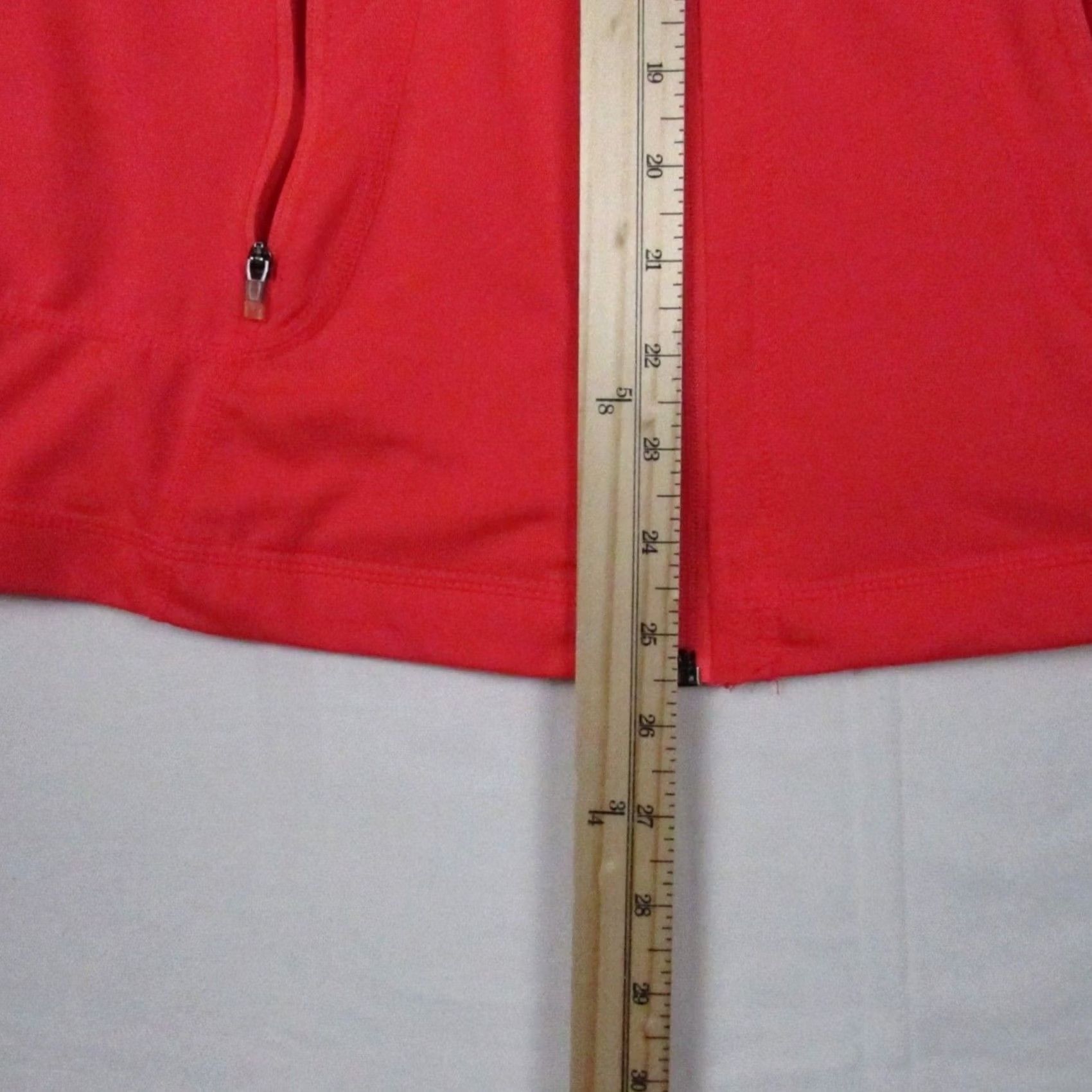 Vintage Tangerine Womens Activewear Jacket Medium Red Full Zip Pockets Athletic Track Jacket Size M / US 6-8 / IT 42-44 - 4 Thumbnail