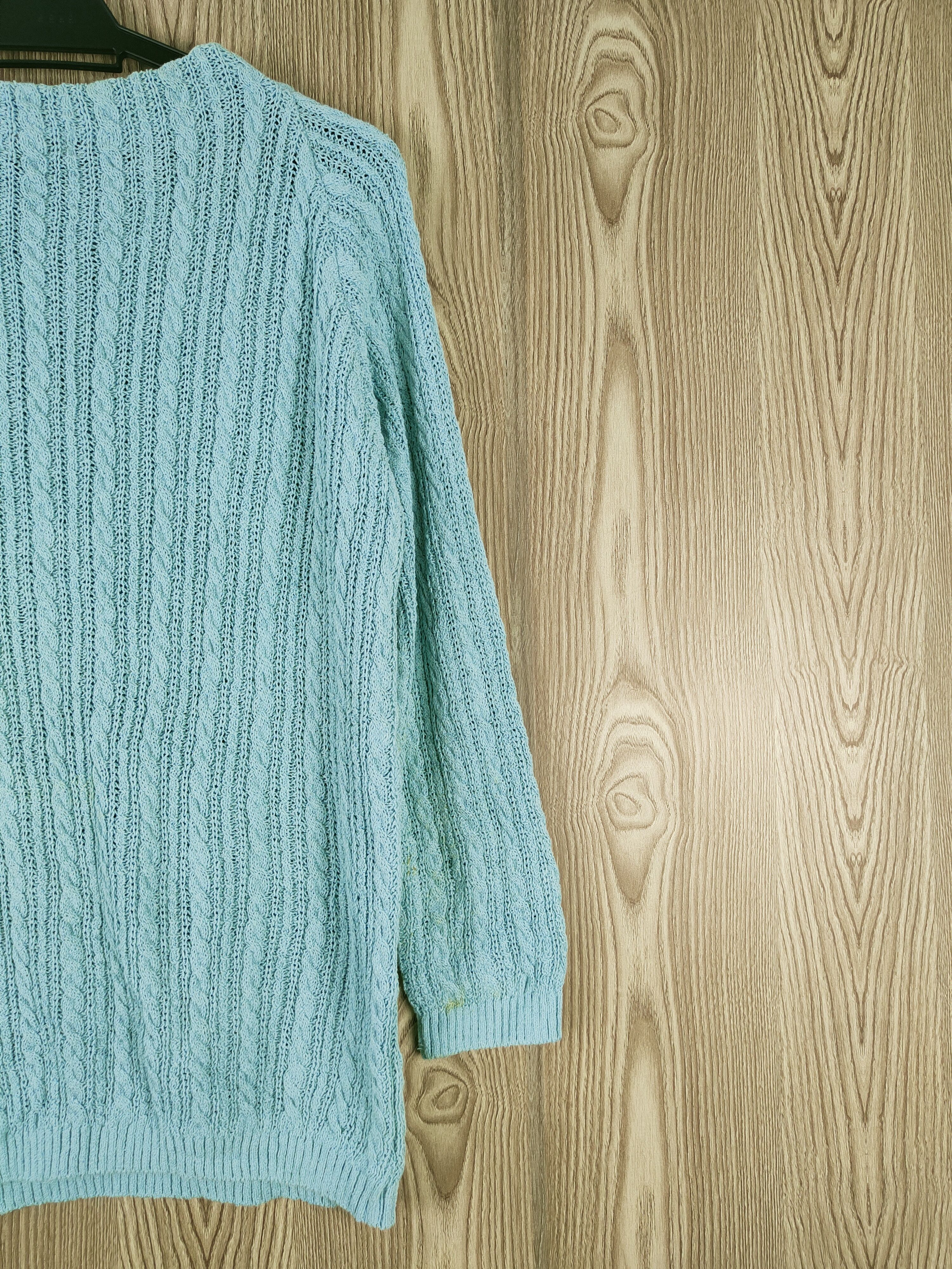 Aran Isles Knitwear Lema Jour Blue Knitwear Sweatshirts #W151 Size L / US 10 / IT 46 - 9 Thumbnail