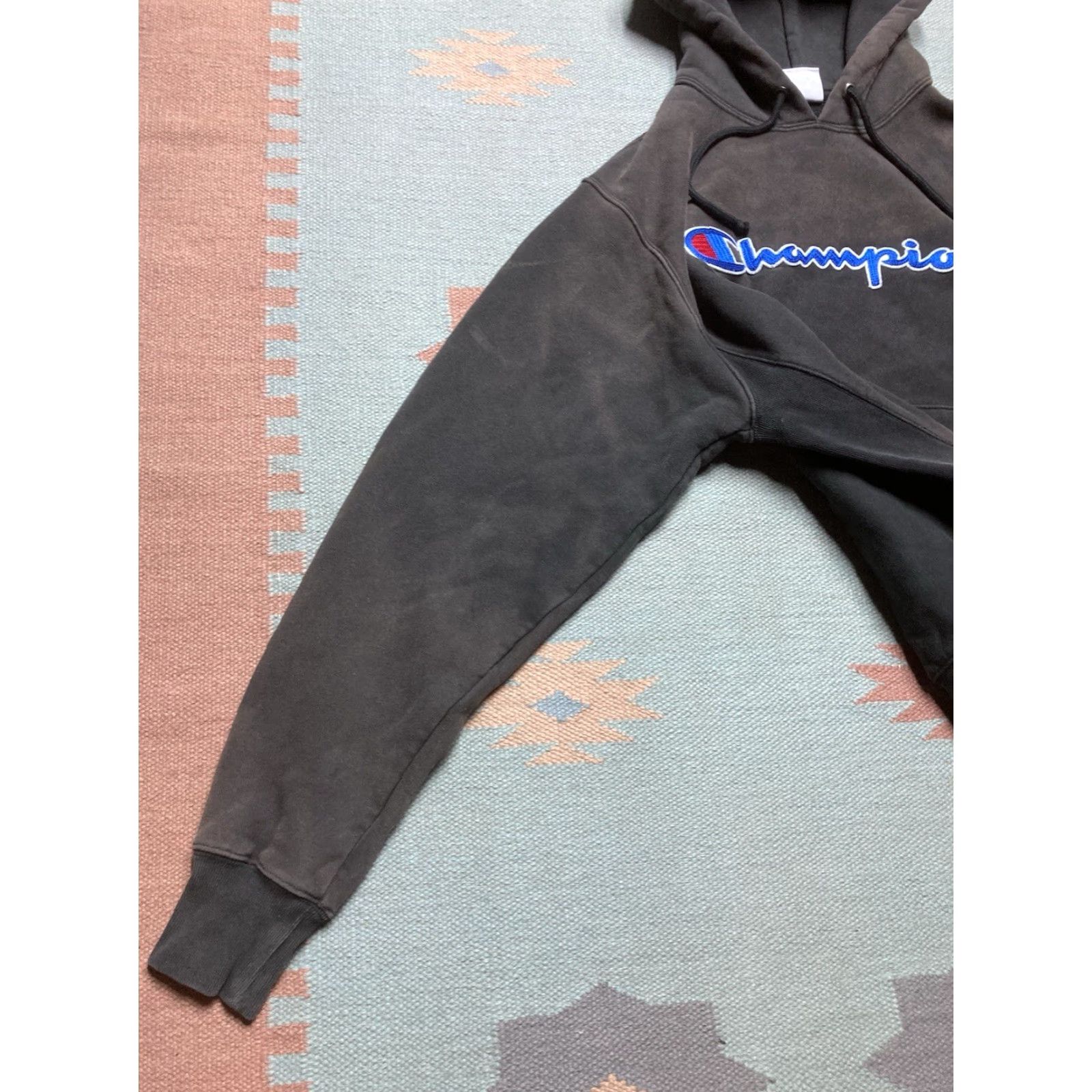 Champion VINTAGE Champion Reverse Weave Hoodie Pullover Grunge Spellout Black Medium Mens Size US M / EU 48-50 / 2 - 5 Thumbnail