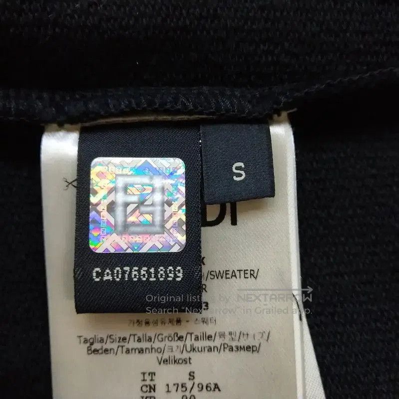 Fendi Fendi Black Logo Embroidery Men's Sweatshirt . Size US S / EU 44-46 / 1 - 7 Thumbnail