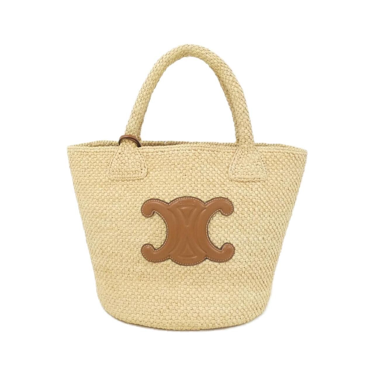 Celine Celine Celine Supple Classic Panier Raffia Calf Bag Plant-based Tote Bag 114352FF7 DUTY FREE for USA Size ONE SIZE - 1 Thumbnail