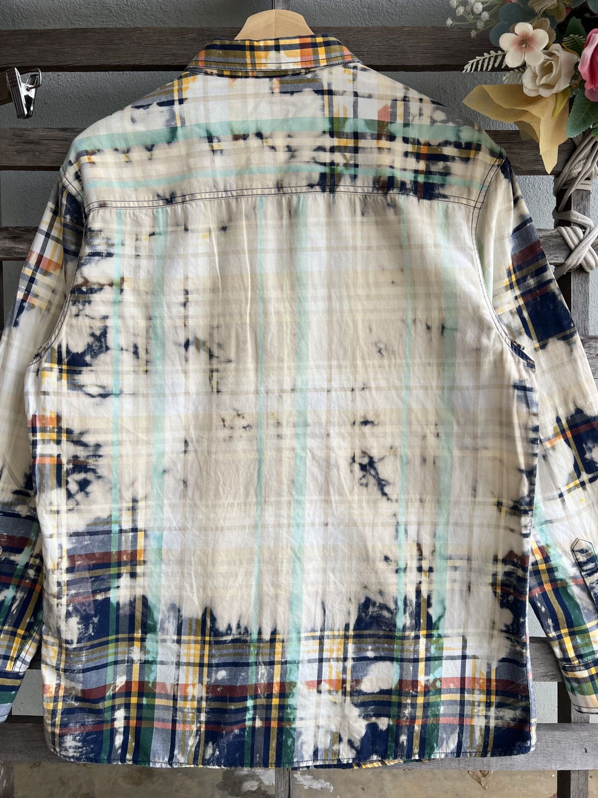 Zara Zara multicoloured checkered shirt with a bleach-dyed finish Size US L / EU 52-54 / 3 - 7 Thumbnail