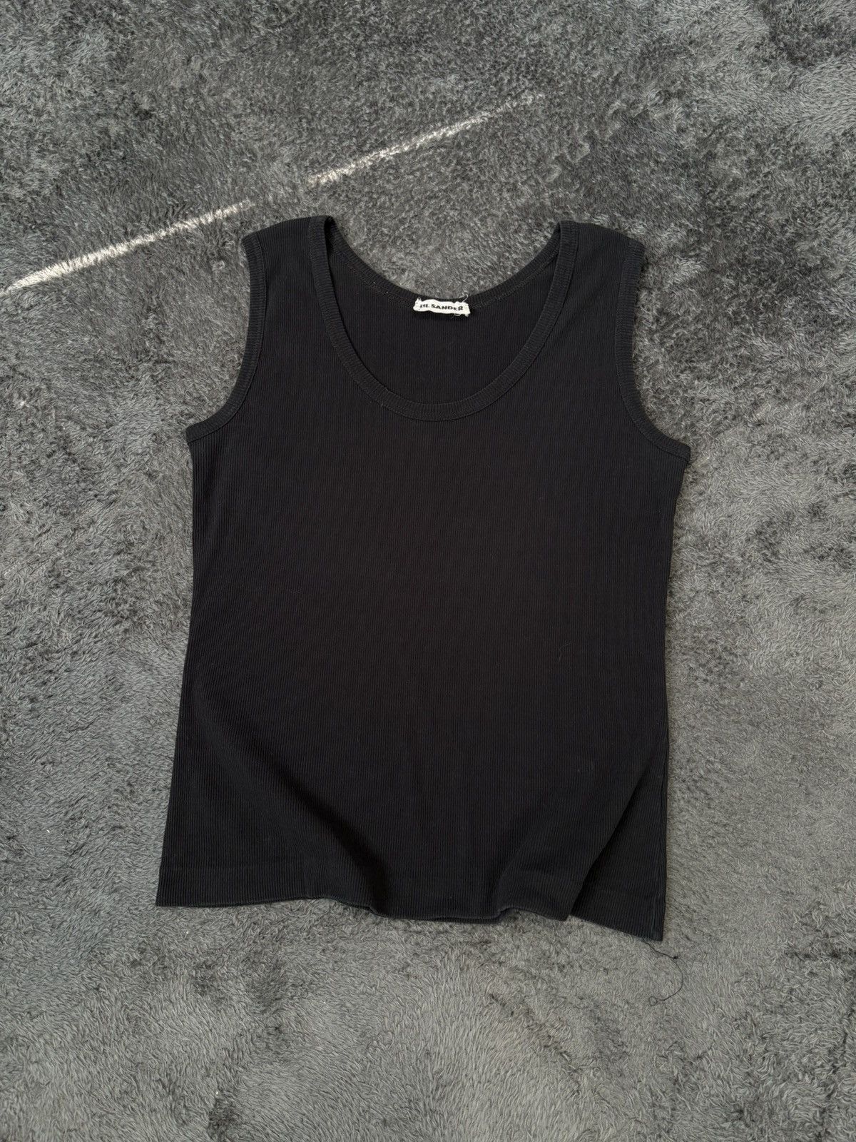Jil Sander Vintage Jil Sander Raf Simons Basic Black Tank Top Size US M / EU 48-50 / 2 - 1 Thumbnail
