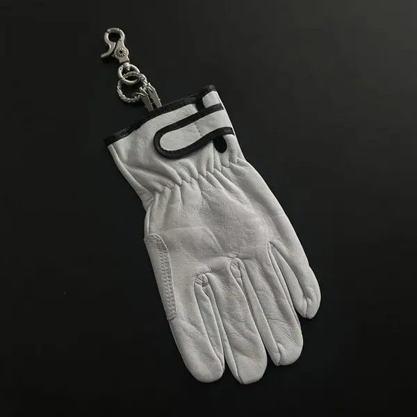 Jewelry Brown Leather Motorcycle Gloves Attachment for Pants Size ONE SIZE - 2 Thumbnail