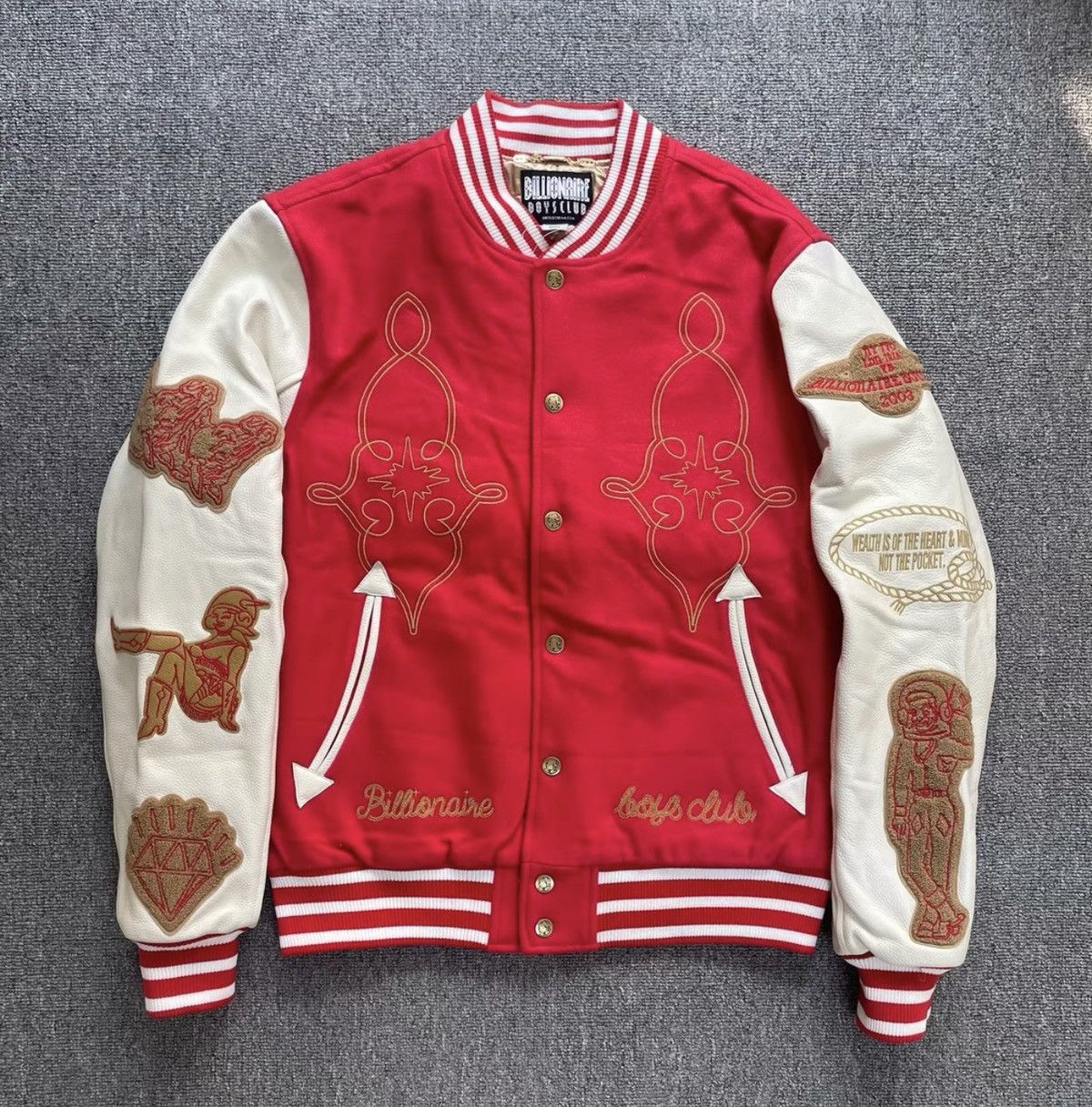 Billionaire Boys Club Billionaire Boys Club Leather Baseball Puffer Jacket Size US L / EU 52-54 / 3 - 1 Thumbnail