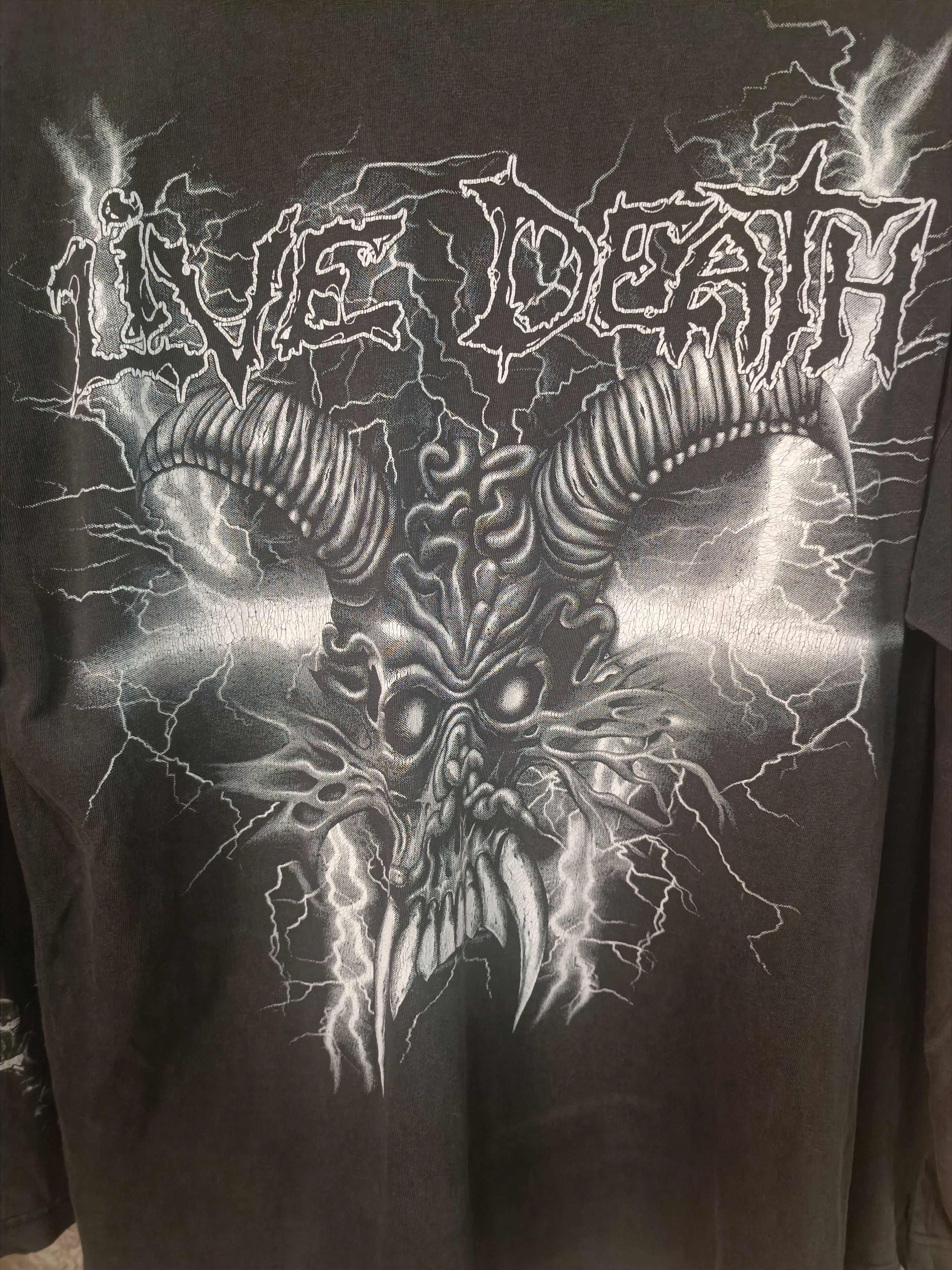 Band Tees Vintage Faded Slayer Live Death Distressed Long Sleeve Tee Size US L / EU 52-54 / 3 - 6 Thumbnail