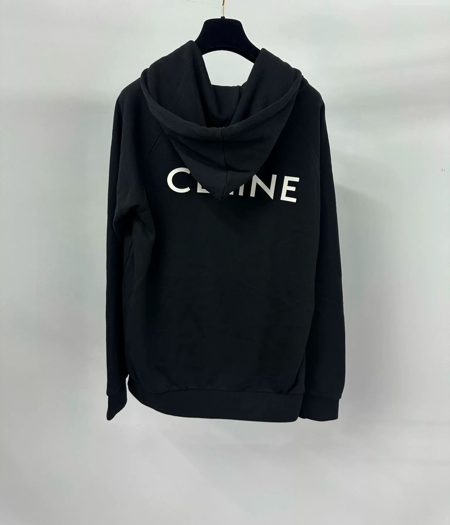 Celine Celine Large Back Logo Black Hoodie Size US M / EU 48-50 / 2 - 1 Thumbnail