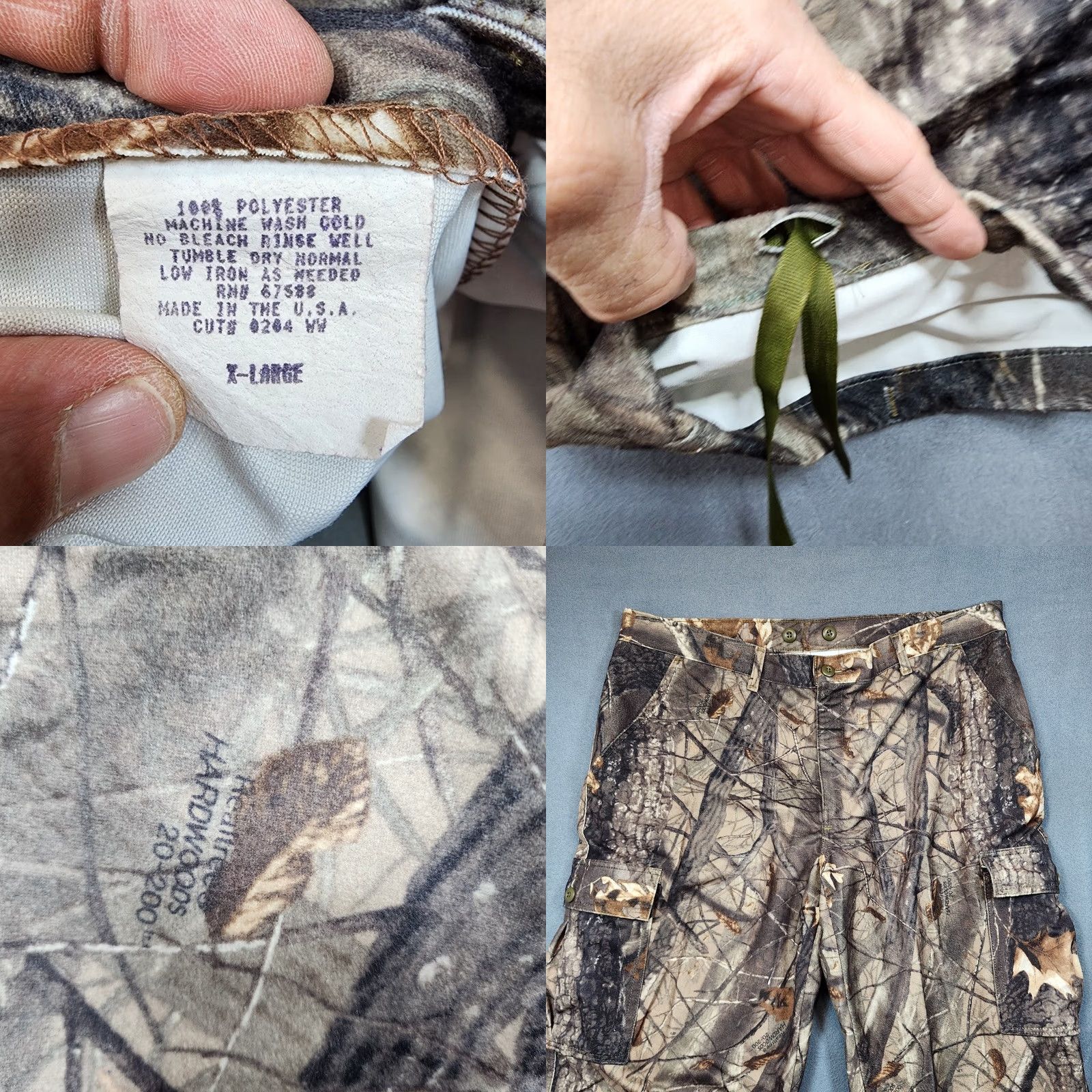 Realtree VINTAGE Redhead Mens Pants XL 38x32 Realtree Hardwoods USA Cargo Camo Size US 36 / EU 52 - 8 Thumbnail