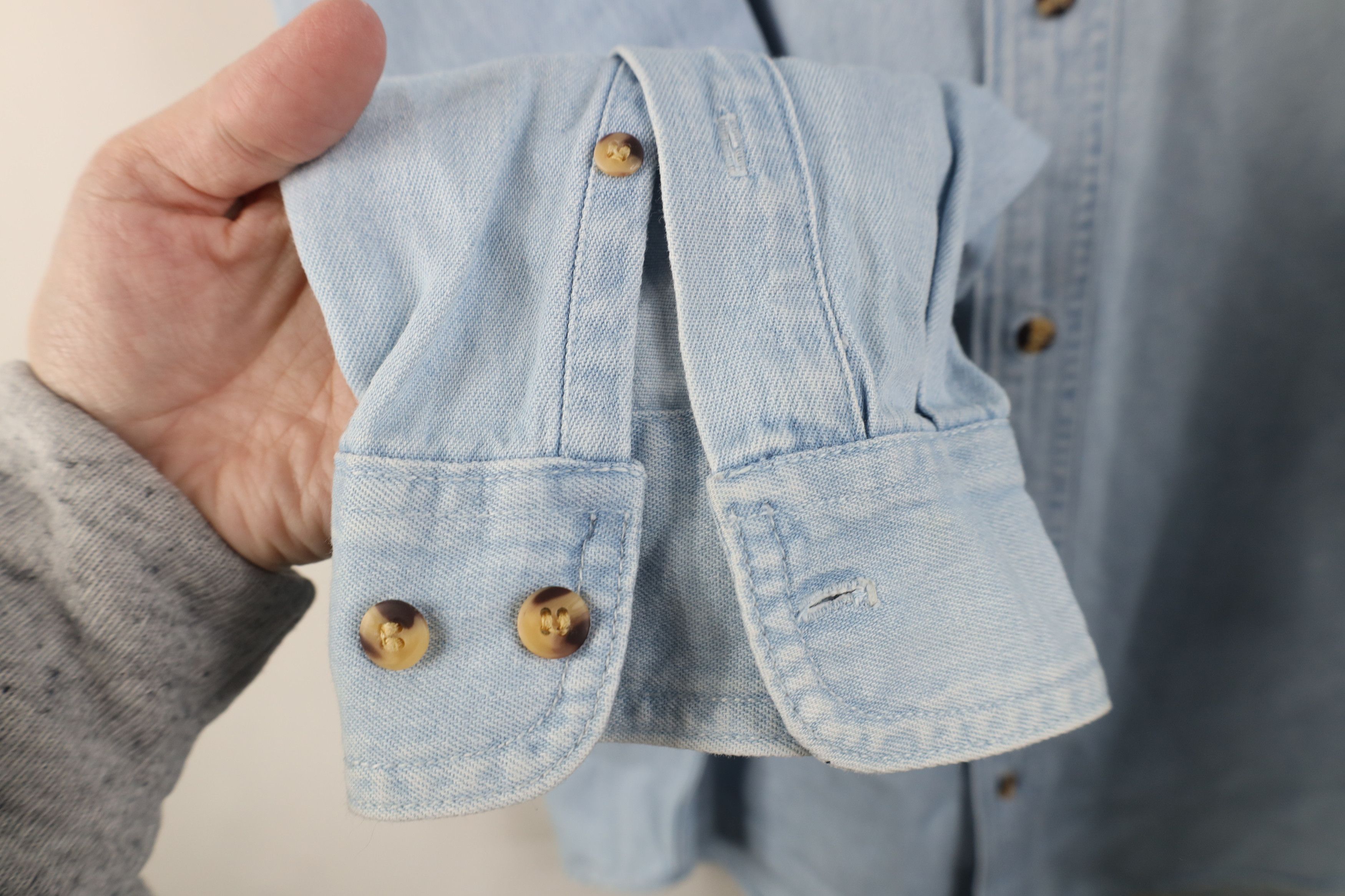 Vintage Vintage 90s Porsche Racing Denim Button Down Shirt USA Size US XL / EU 56 / 4 - 9 Thumbnail
