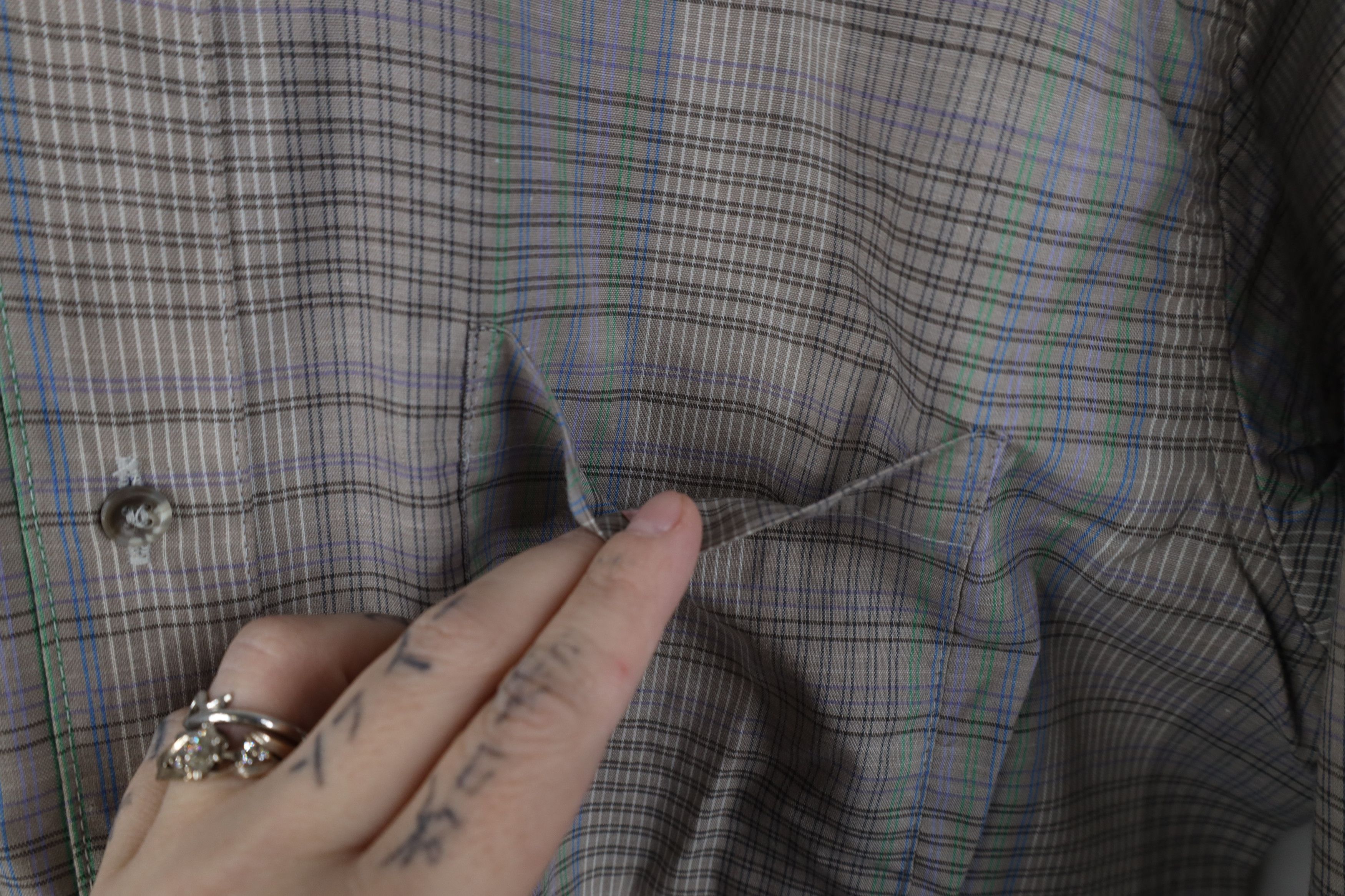 Vintage Deadstock Vintage 90s Streetwear Button Down Shirt Plaid Size US M / EU 48-50 / 2 - 6 Thumbnail