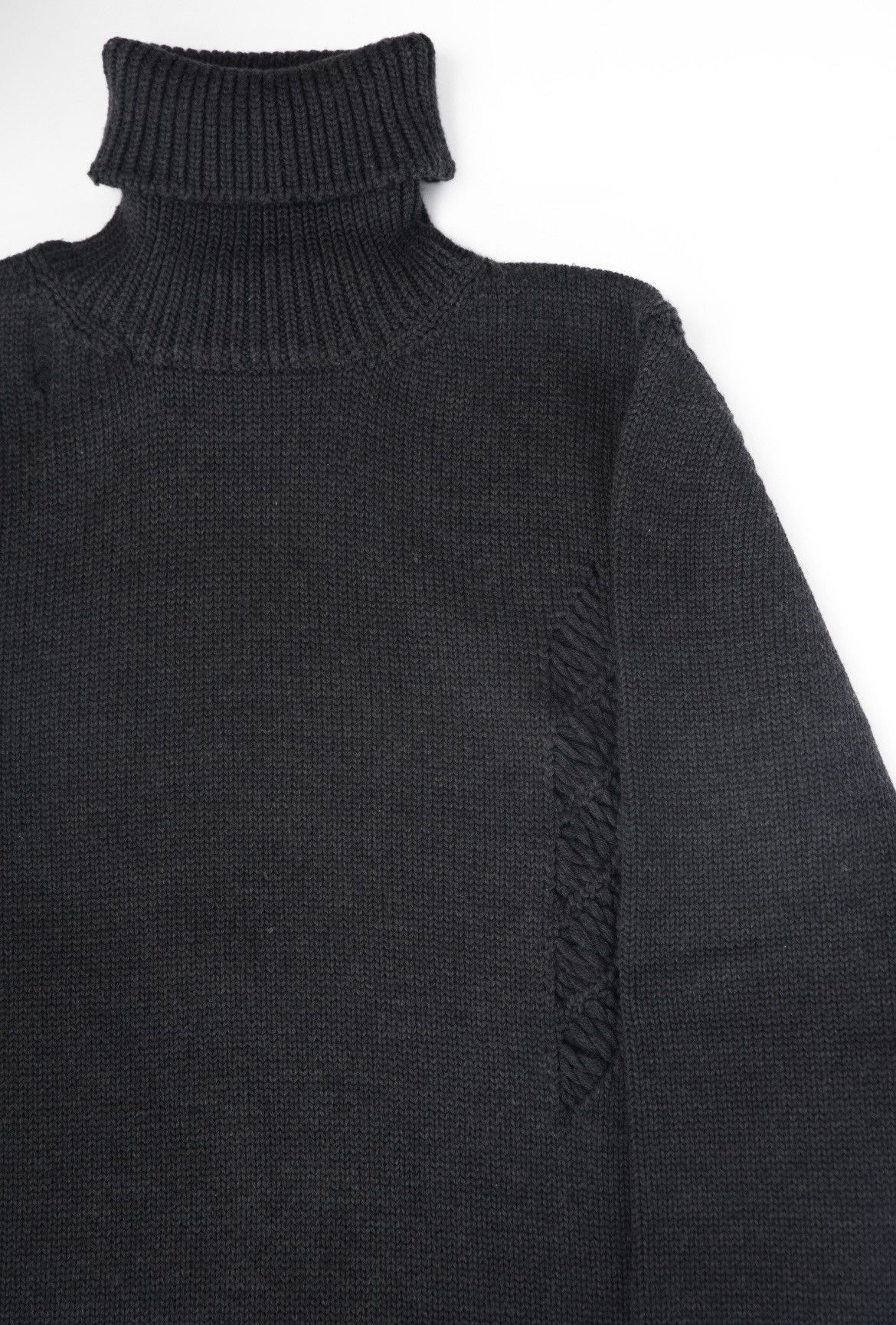 Dior × Hedi Slimane Dior Homme FW02 Reflexion Distressed Turtleneck Sweater Size US L / EU 52-54 / 3 - 4 Thumbnail