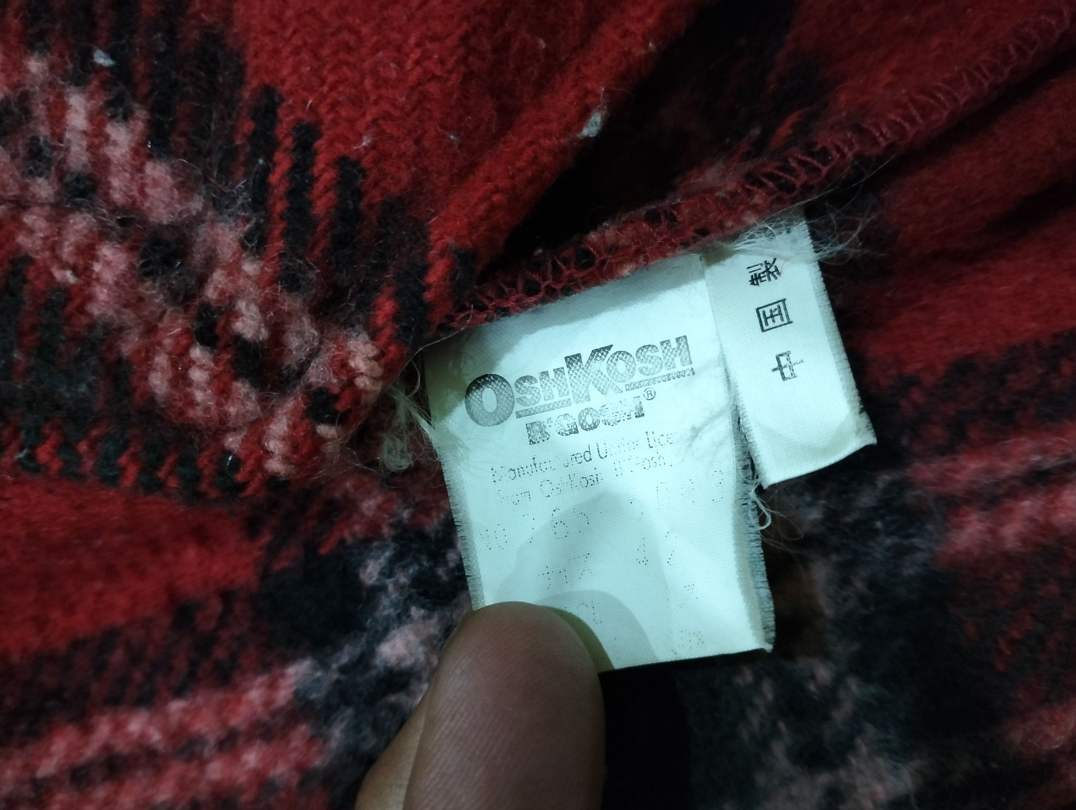 Oshkosh Oshkosh B Gosh Wool Red Tartan Zipper Jacket Size US L / EU 52-54 / 3 - 16 Thumbnail
