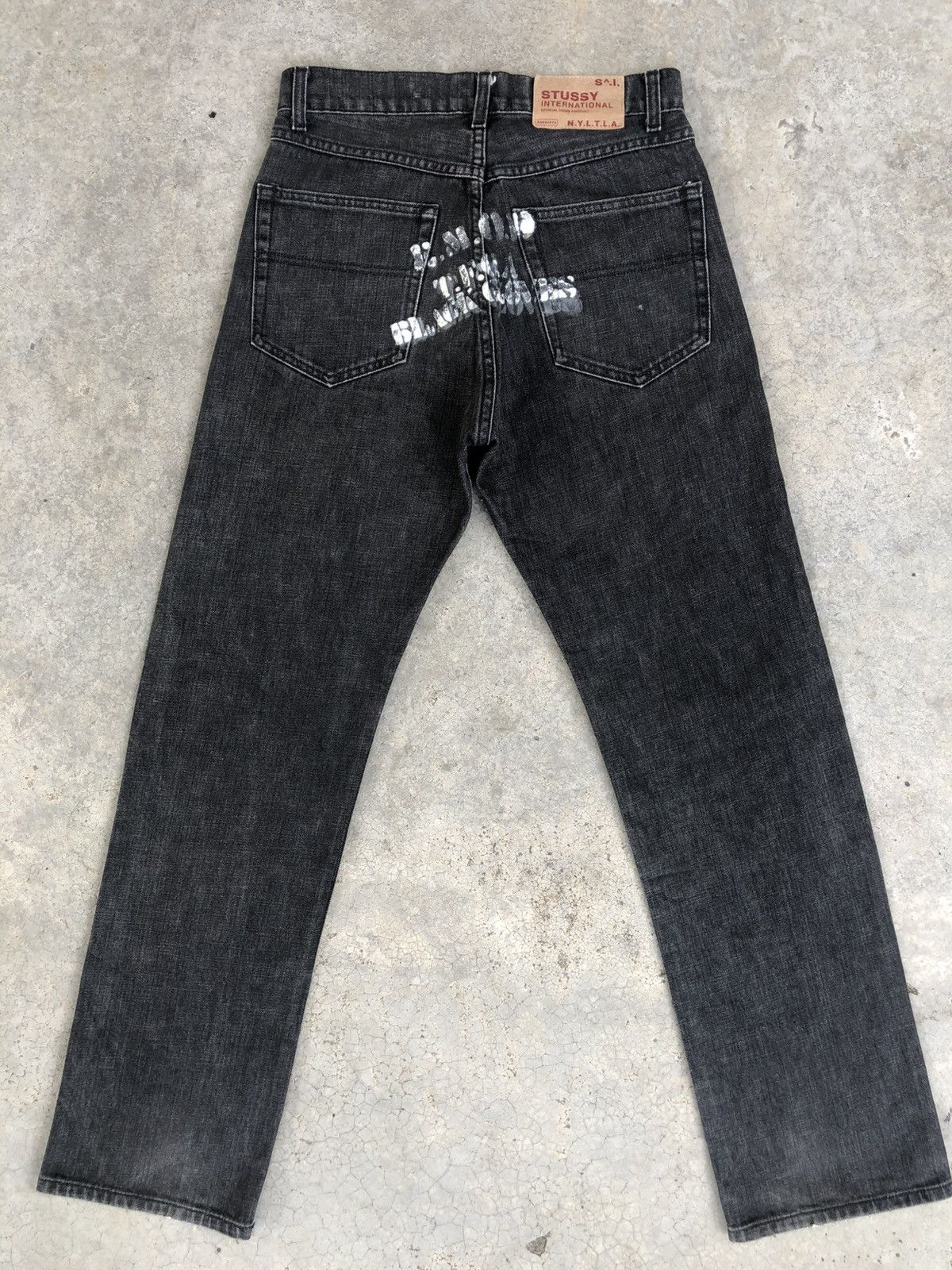 Stussy Stussy Spell out Jeans Distressed Denim Size US 29 - 1 Thumbnail