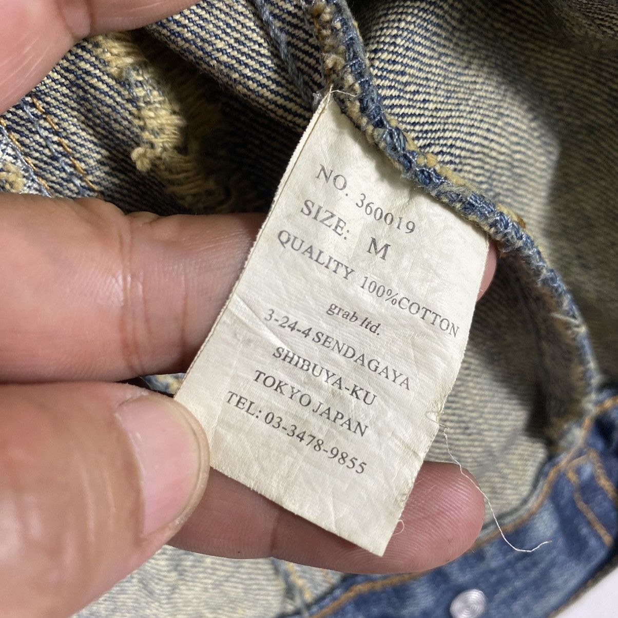 Japanese Brand Vintage Midas Painted Distressed Denim Button Jacket Size S / US 4 / IT 40 - 10 Thumbnail
