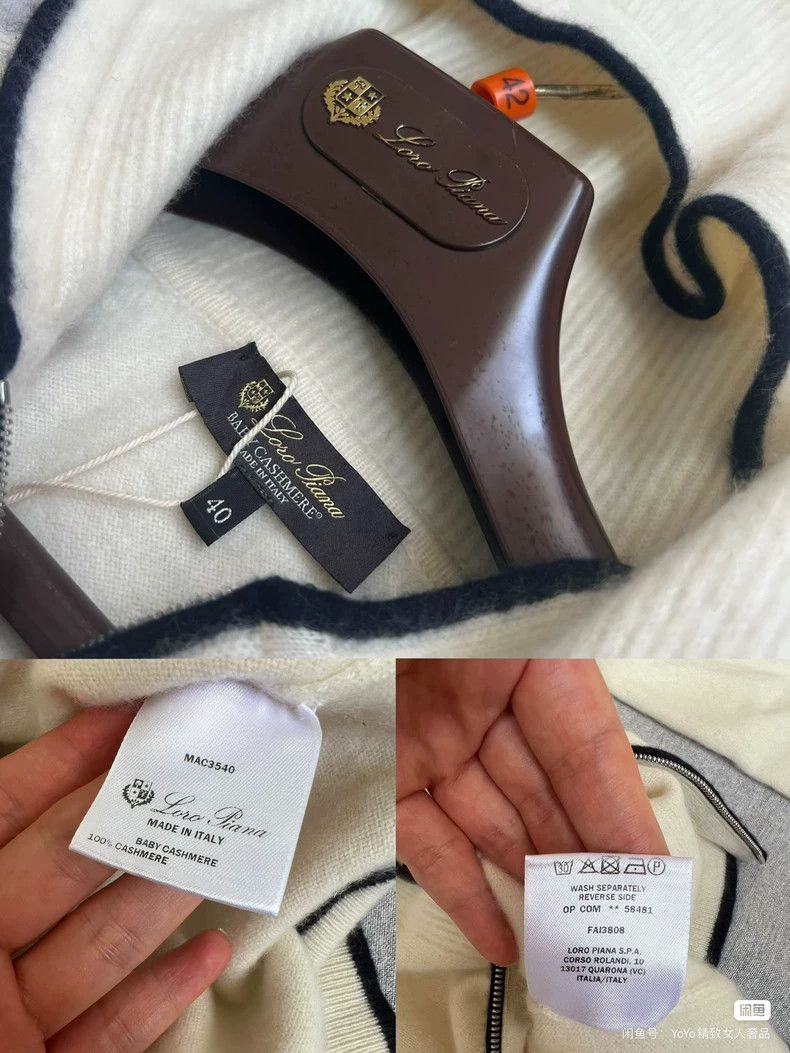 Loro Piana LORO PIANA Alphabetic cashmere woolen cap sweater Size S / US 4 / IT 40 - 9 Thumbnail