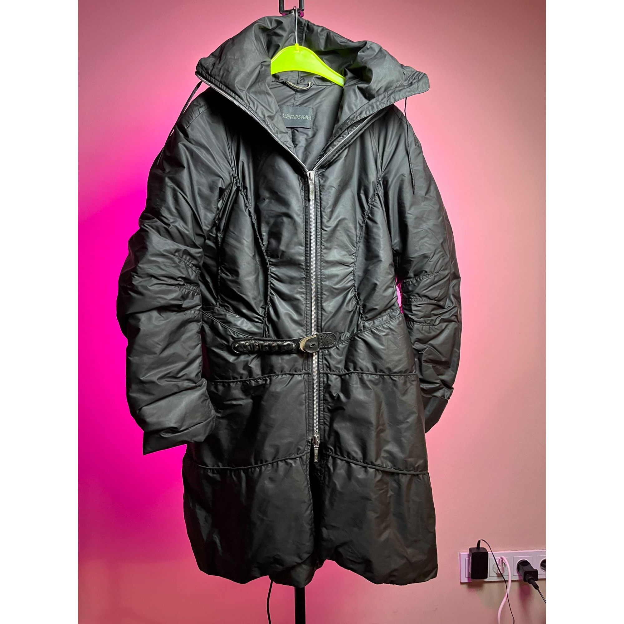 Ermanno Scervino Ermanno Scervino Very Rare Designer Puffer Coat Belted Black Size M / US 6-8 / IT 42-44 - 1 Thumbnail