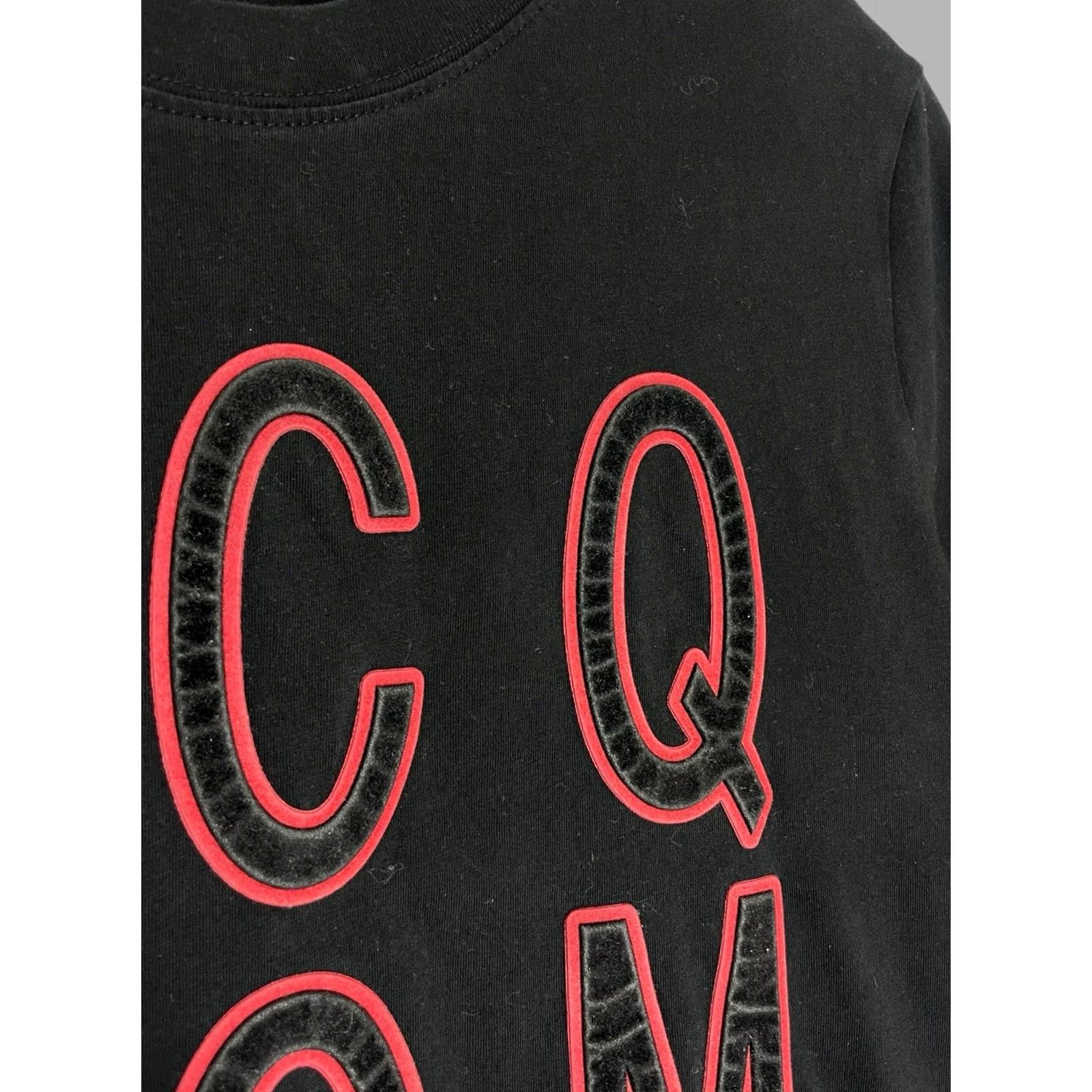 Alexander McQueen McQ Alexander McQueen Velvet Logo T-Shirt, Black, L, Men, Crew Neck, Cotton, Regular, All Seasons, Designer, Vintage: No Size US L / EU 52-54 / 3 - 6 Thumbnail