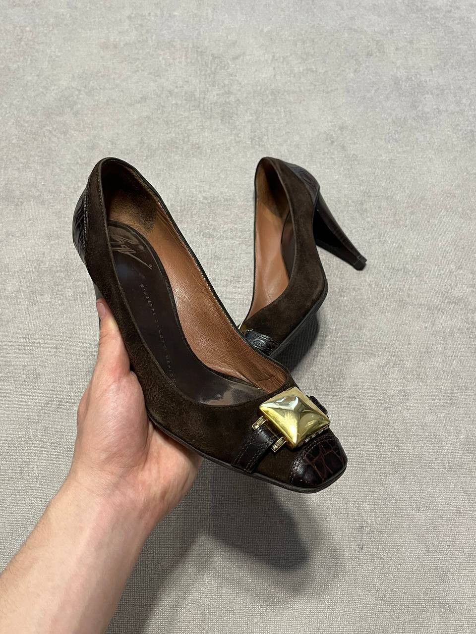 Giuseppe Zanotti Giuseppe Zanotti Open Women`s Rare Pumps Heels Gold 38 Size US 8 / IT 38 - 1 Thumbnail