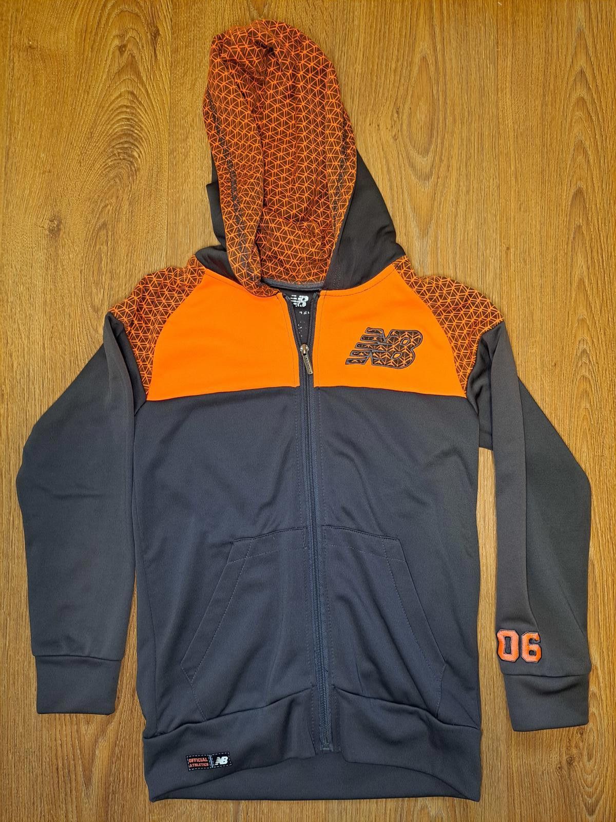 New Balance New Balance Jacket Kids Large Brown Orange Full Zip Hoodie Size US L / EU 52-54 / 3 - 1 Thumbnail